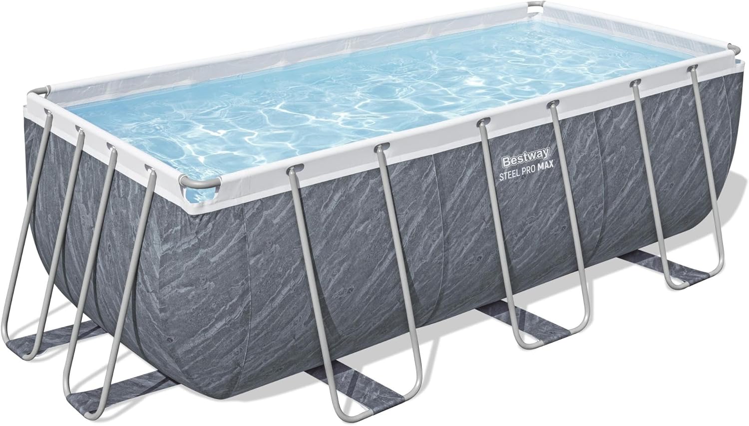 Bestway - Steel Pro Max piscine hors sol - 412x201x122 cm - gris