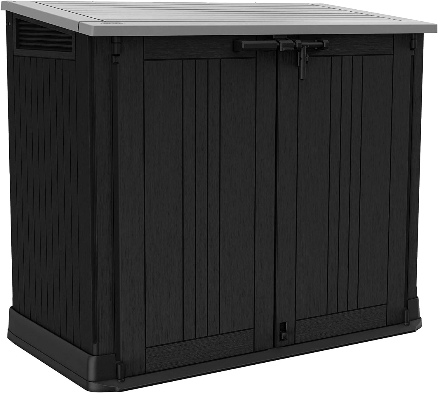 Keter - Abri horizontal SIO Nova - 880L - rangement poubelles noir