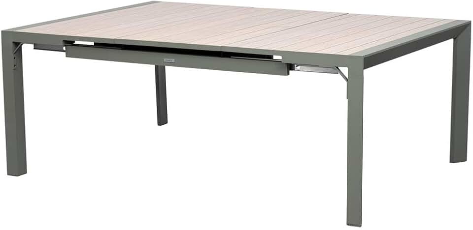 Hespéride - Evasion - table extensible 10 places - alu et effet bois