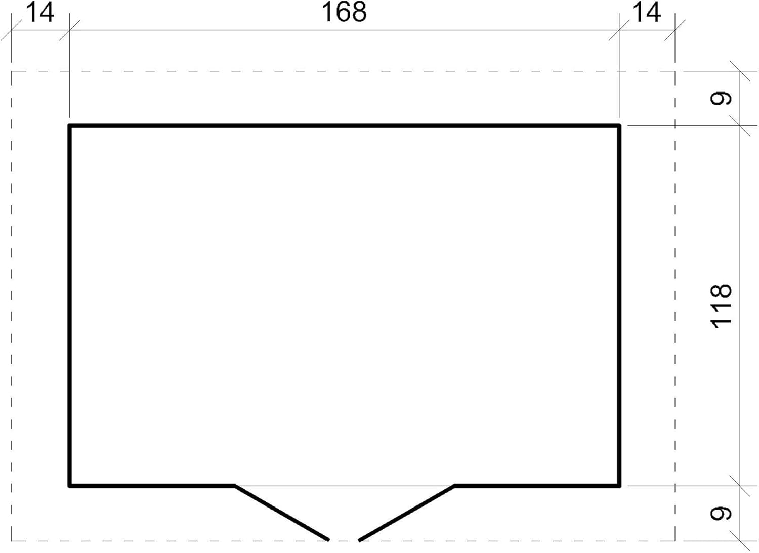 Timbela - abri de jardin bois, 1.98 m², toit étanche, fenêtres, M367