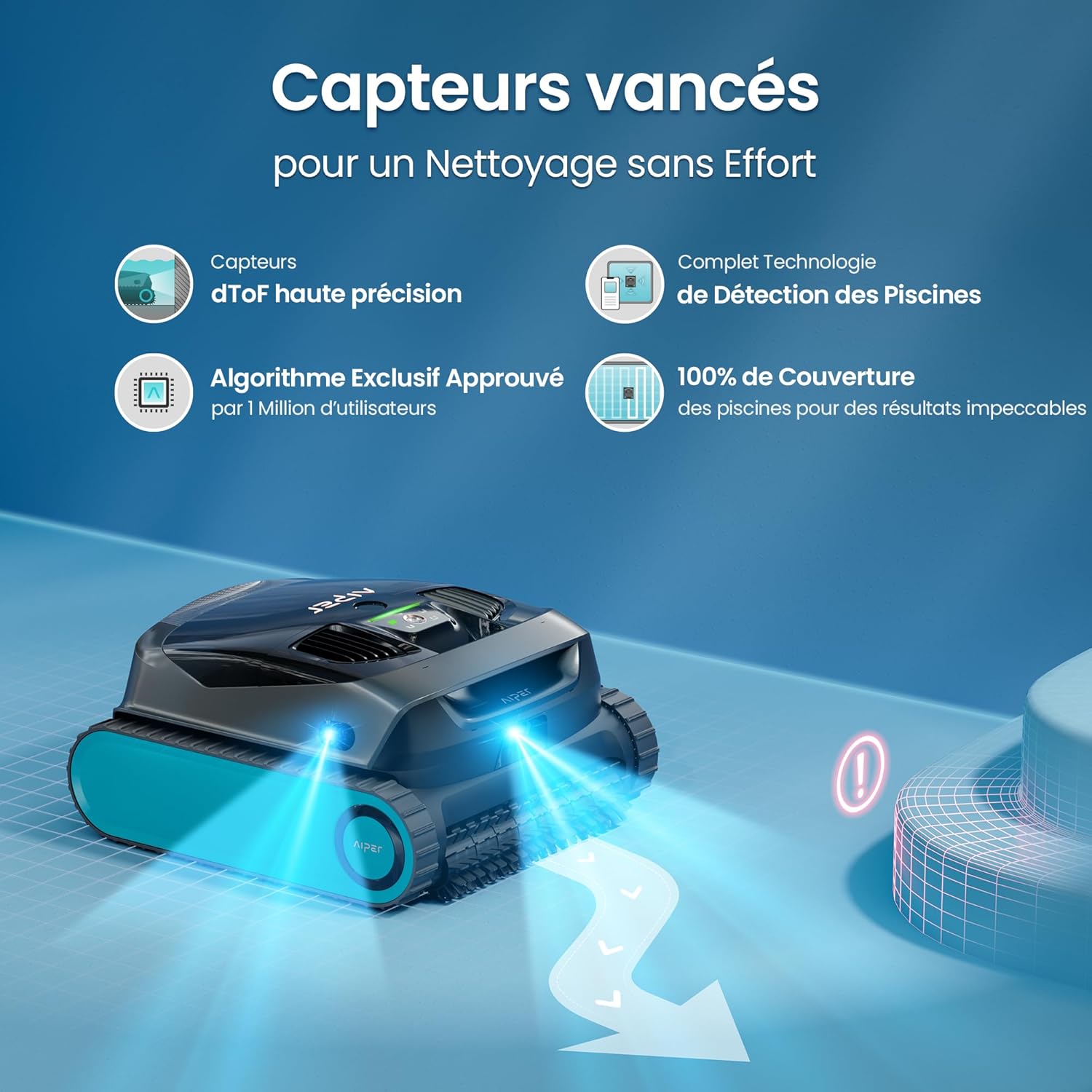 AIPER - Scuba X1 série - dimensions non précisées - nettoyage intelligent ligne d'eau, filtration ultra-fine, Scuba X1