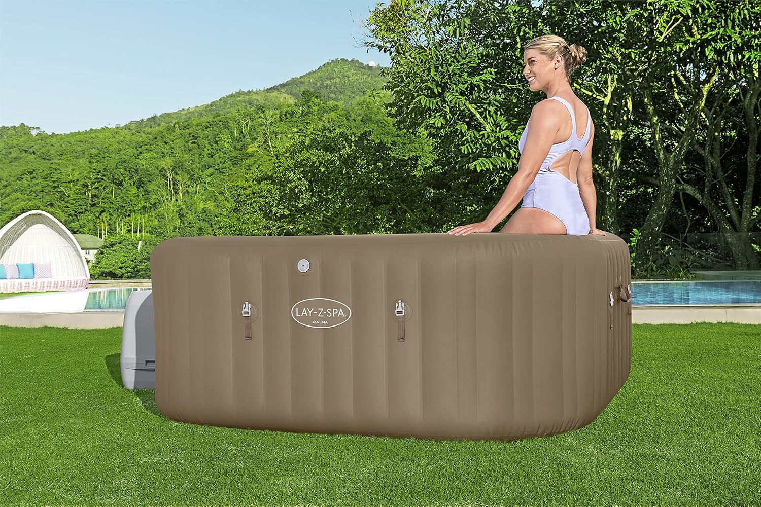 Bestway - Lay-Z-Spa Palma Hydrojet Pro - carré 5-7 places - spa gonflable