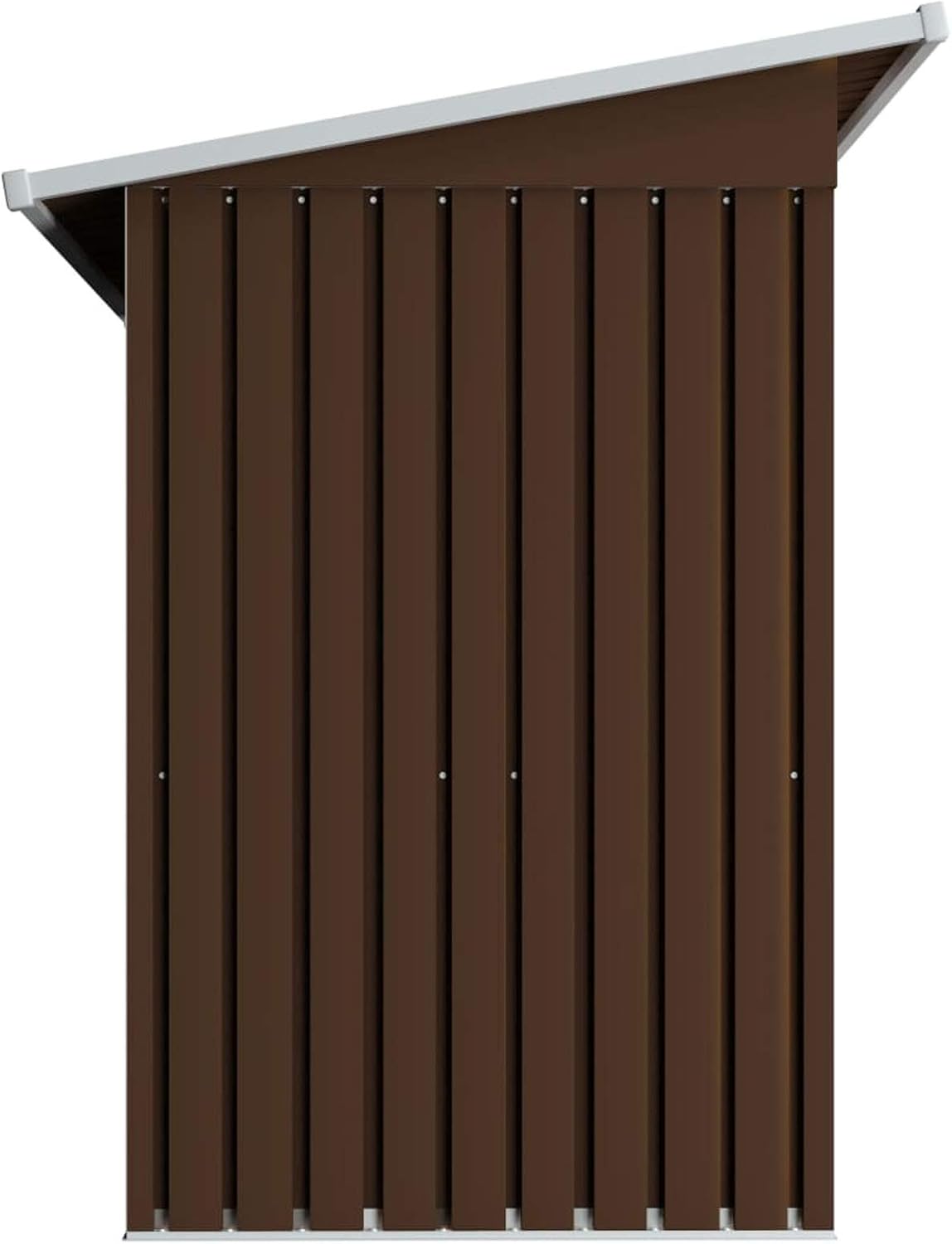 LAPOOH Abri de Stockage pour Jardin Marron 194x121x181 cm Acier,Armoire De Jardin Exterieur,Abri De Jardin,Meuble Exterieur Rangement