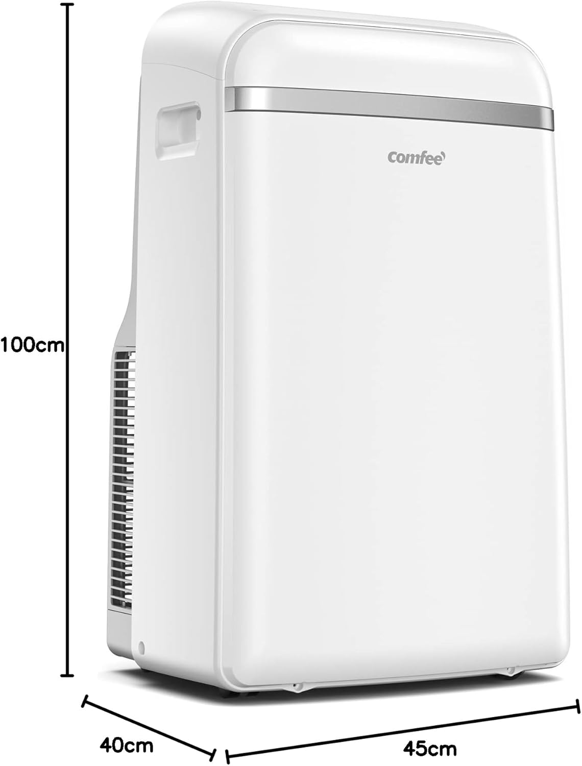 COMFEE' - Climatiseur mobile, 10 000 BTU, 3 modes, économie d'énergie, pour 33㎡, kit d’évacuation, 2,9kW