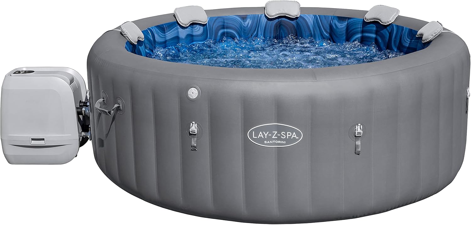 Bestway - Spa Santorini Smart HydroJet Pro - 216x216x80cm - 5 à 7 personnes, contrôle par application