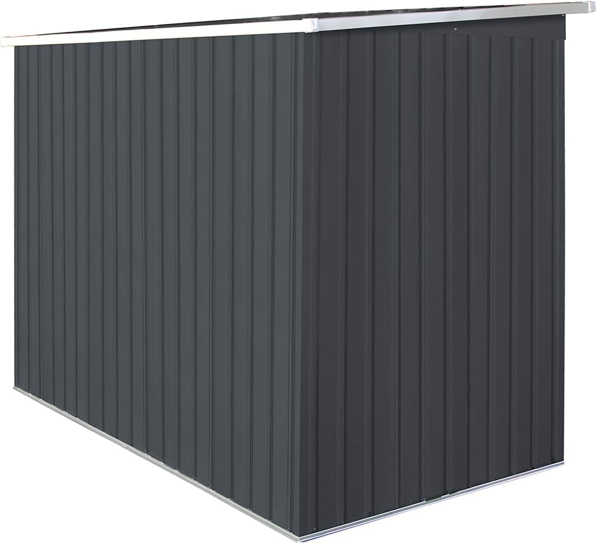 RELAX4LIFE - abri de jardin série 2,7m² - 213x130x173cm - acier, 2 portes, 2 fenêtres