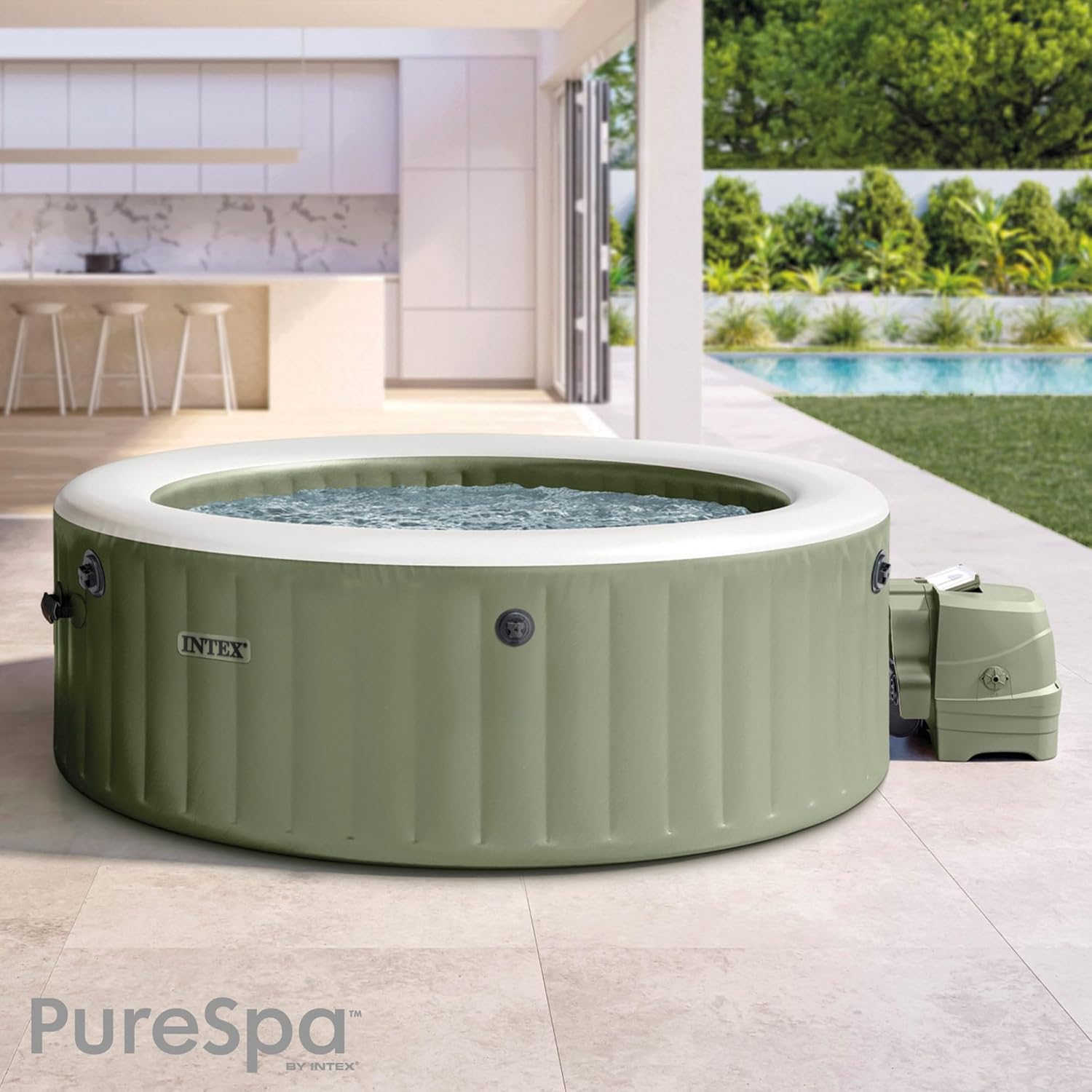 Intex - 28428NP - PureSpa Olive 6 Places