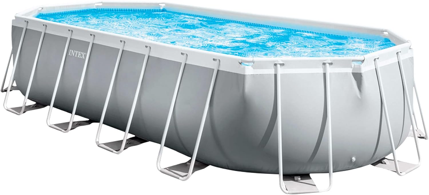 Intex kit Piscine Prism Frame Ovale Tubulaire (l) 6,10 x (l) 3,05 x (h) 1,22m