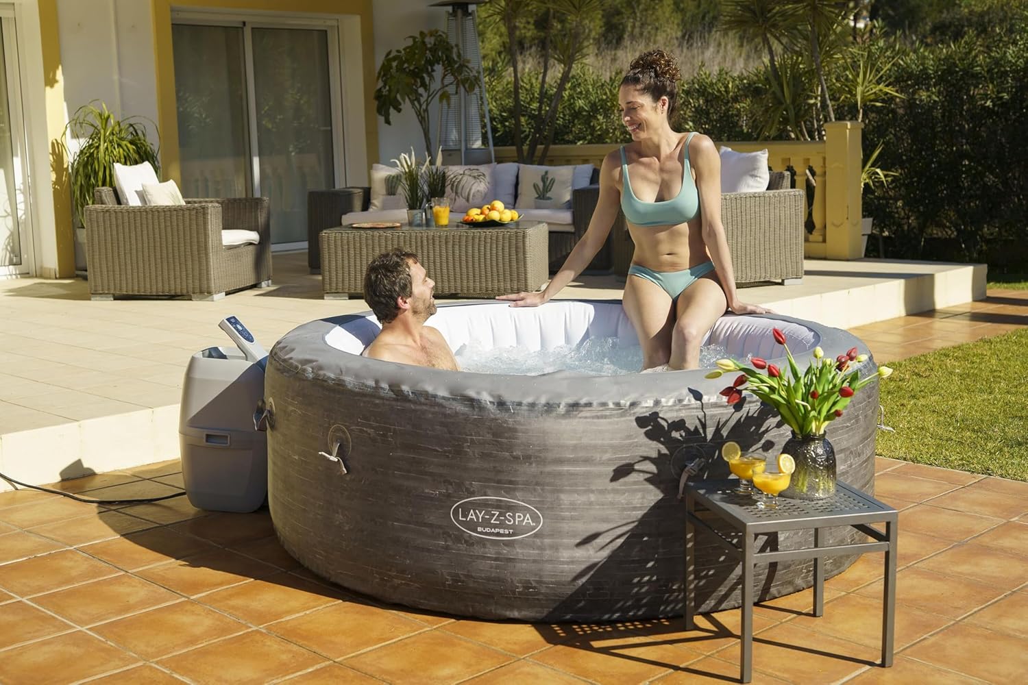 Bestway Spa Gonflable Rond Lay-Z-Spa Budapest AirJet 4-6 Places