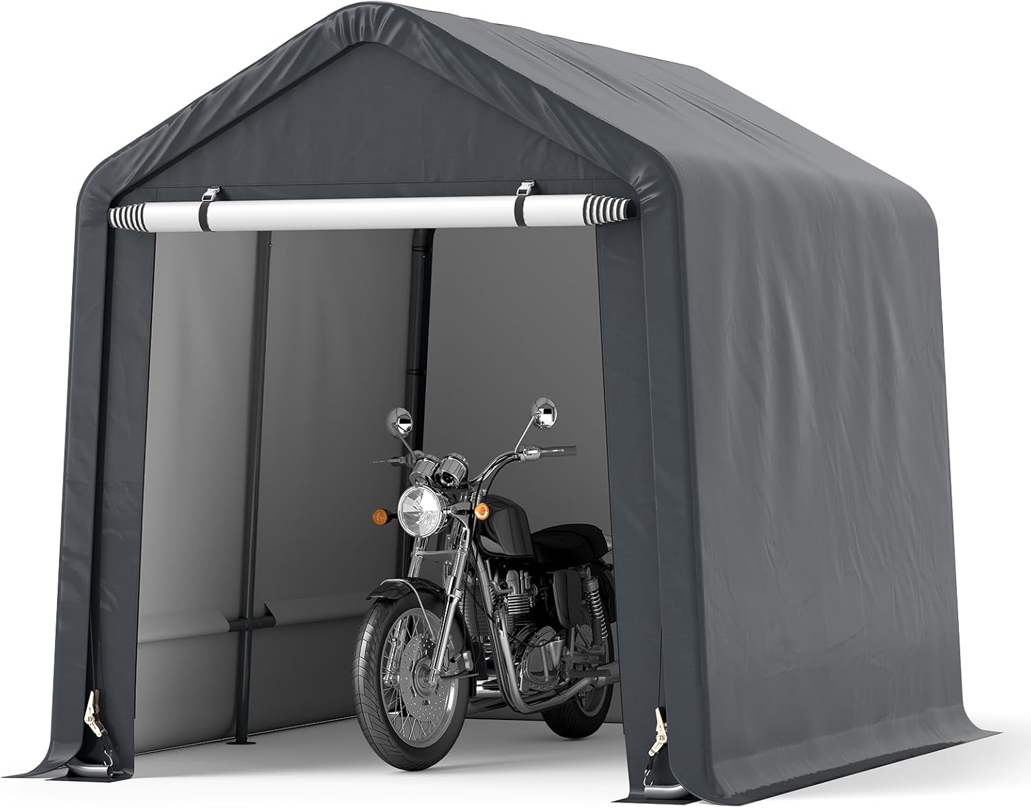 GOPLUS - abri extérieur série standard - 195x240x214 cm - imperméable, porte enroulable, anti-vent