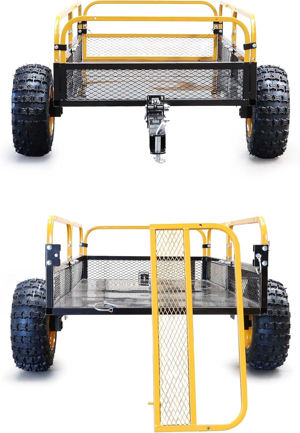 Wiltec - Remorque basculante acier 2100x1200x70 mm, capacité 450kg