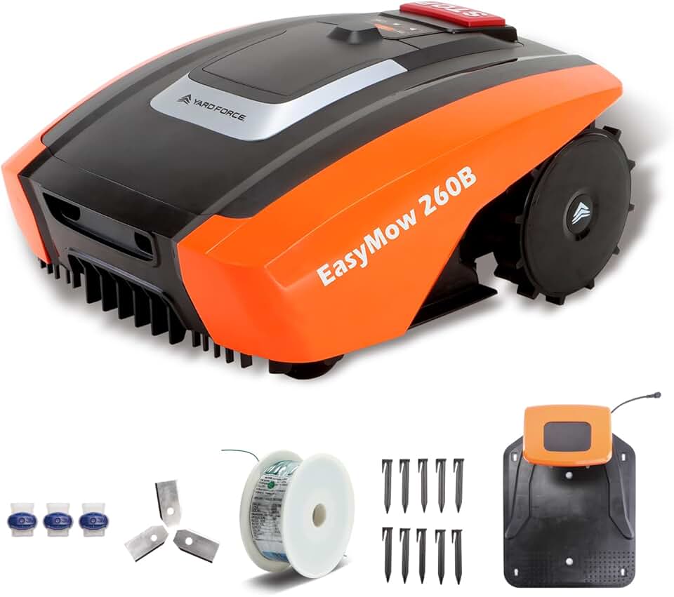Yard Force - Easymow 260B - 260m² - robot tondeuse, noir/orange