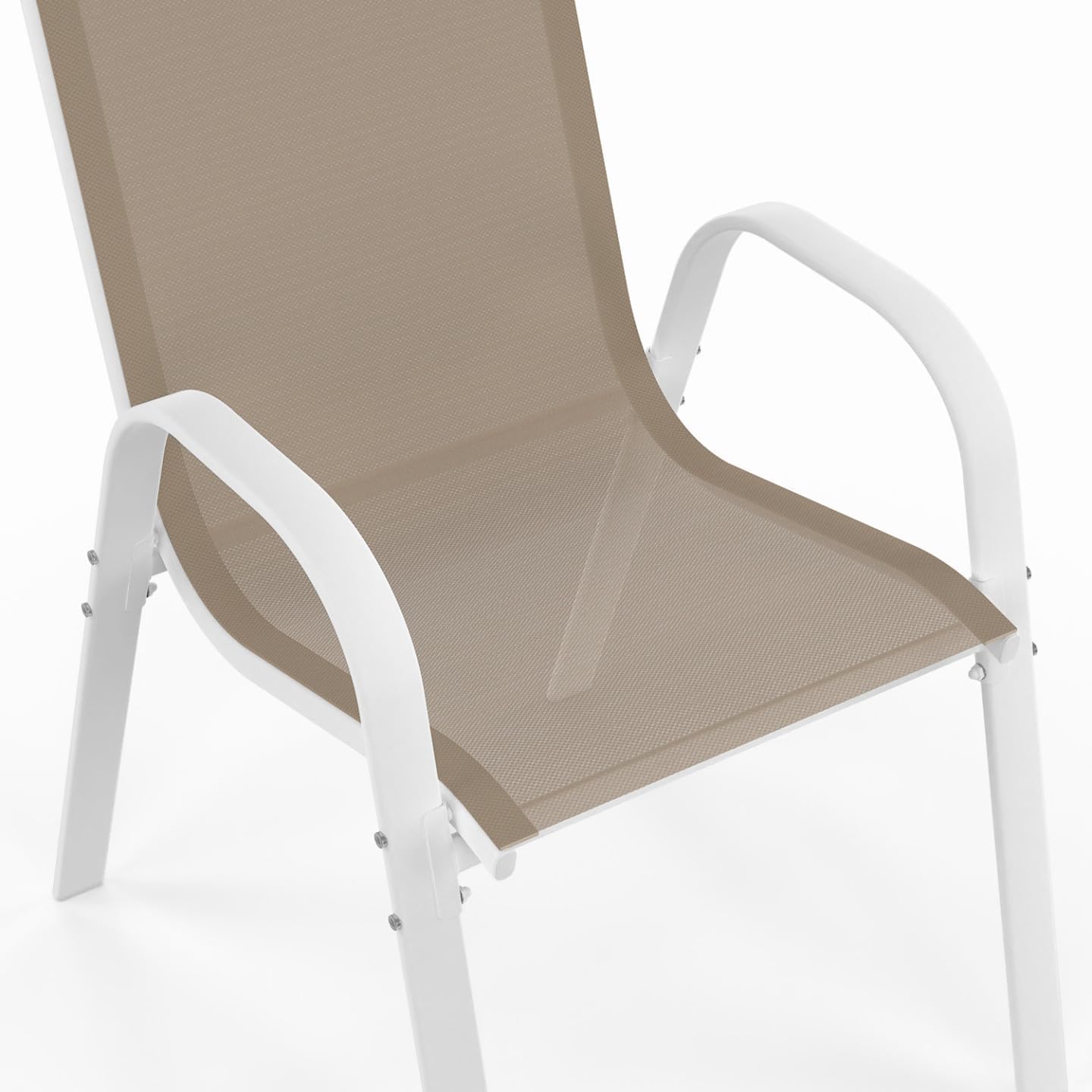 IDMarket - Madrid salon de jardin 240 cm table + 10 chaises blanc/beige