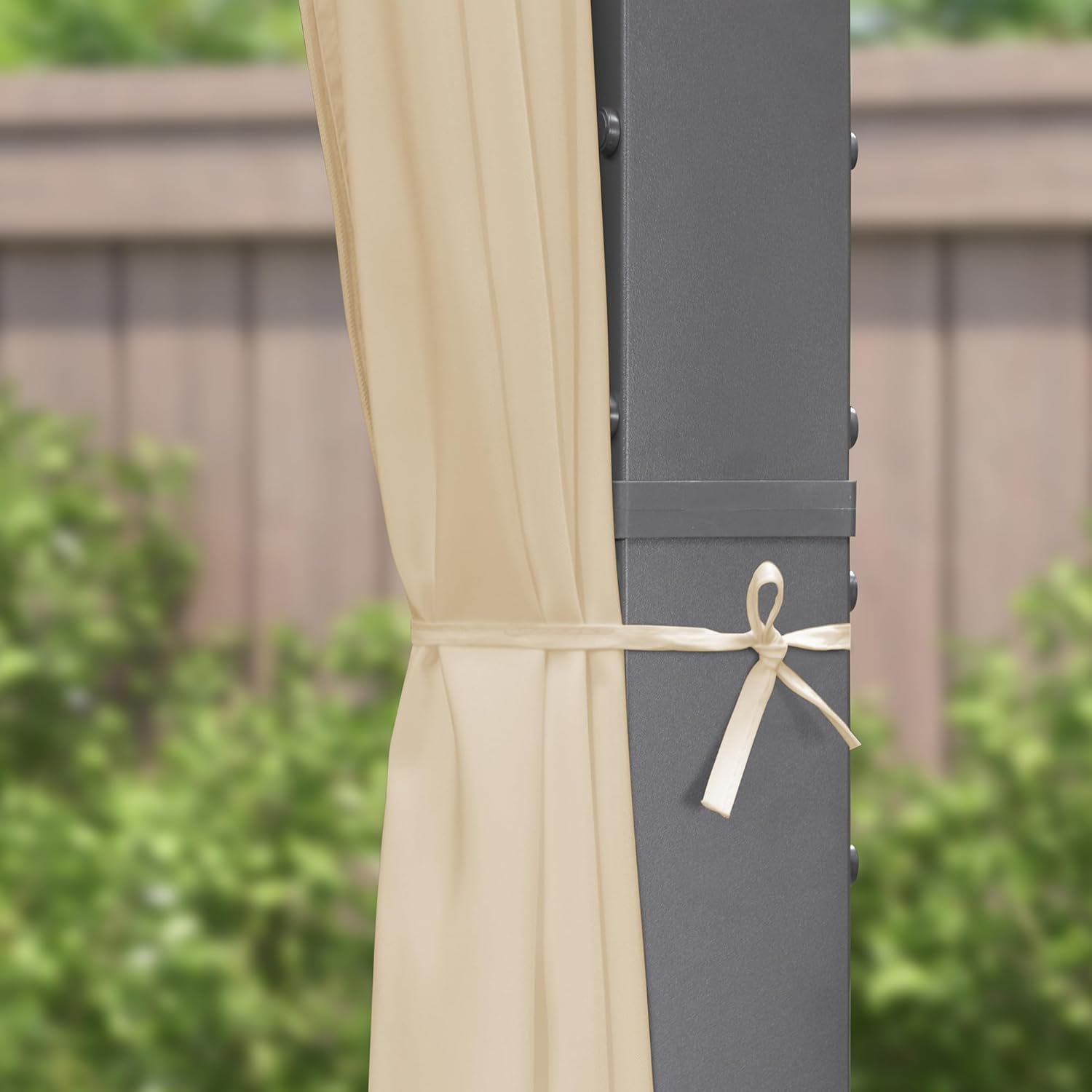 PURPLE LEAF - Pergola aluminium série Rideau - 4x3m toit coulissant extérieur