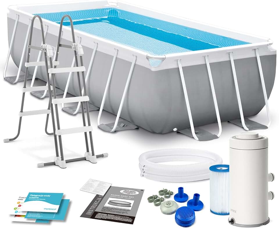 Intex 4M X 2M X 1M Prism Frame Rectangular Pool Set