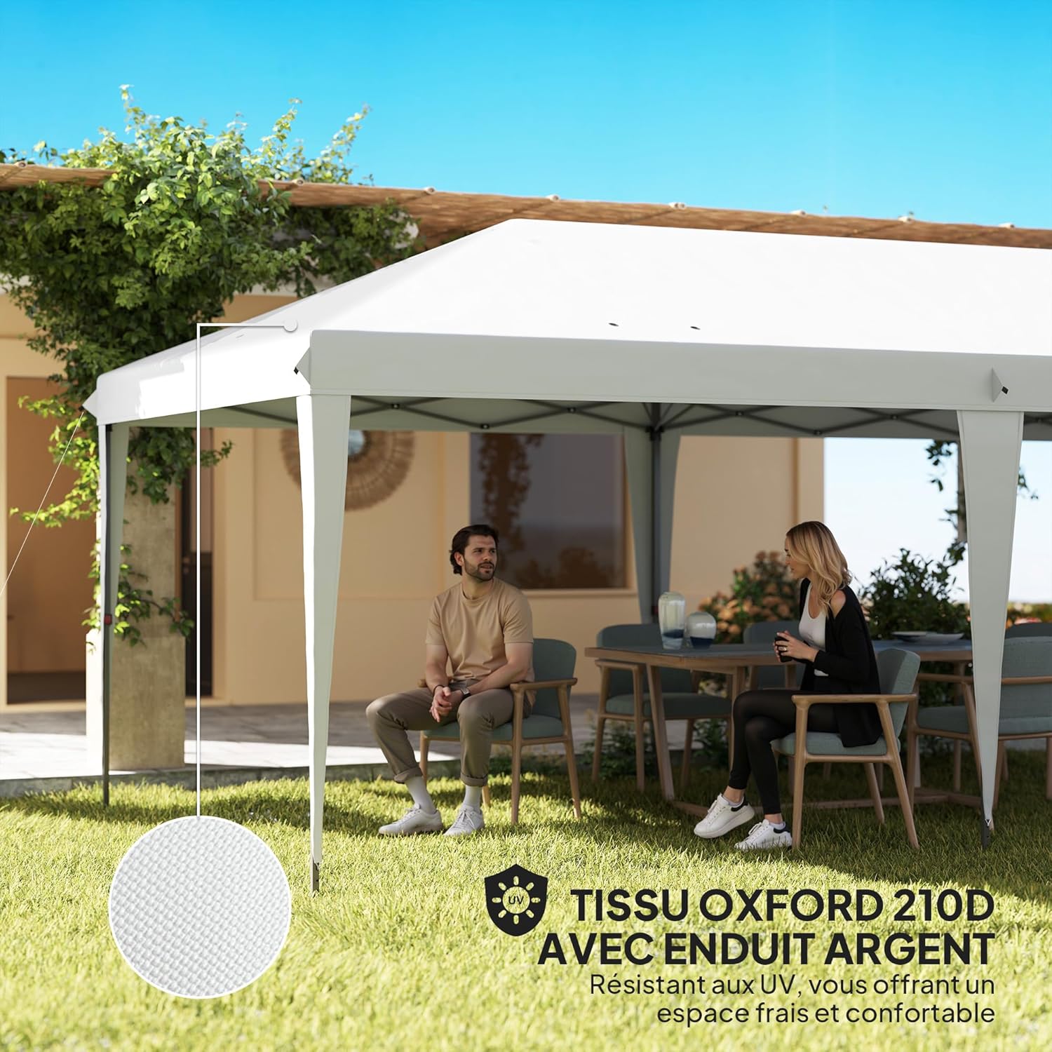 Outsunny - tonnelle pliante série Pop-up - 3x6m - acier époxy, tissu Oxford, sac inclus
