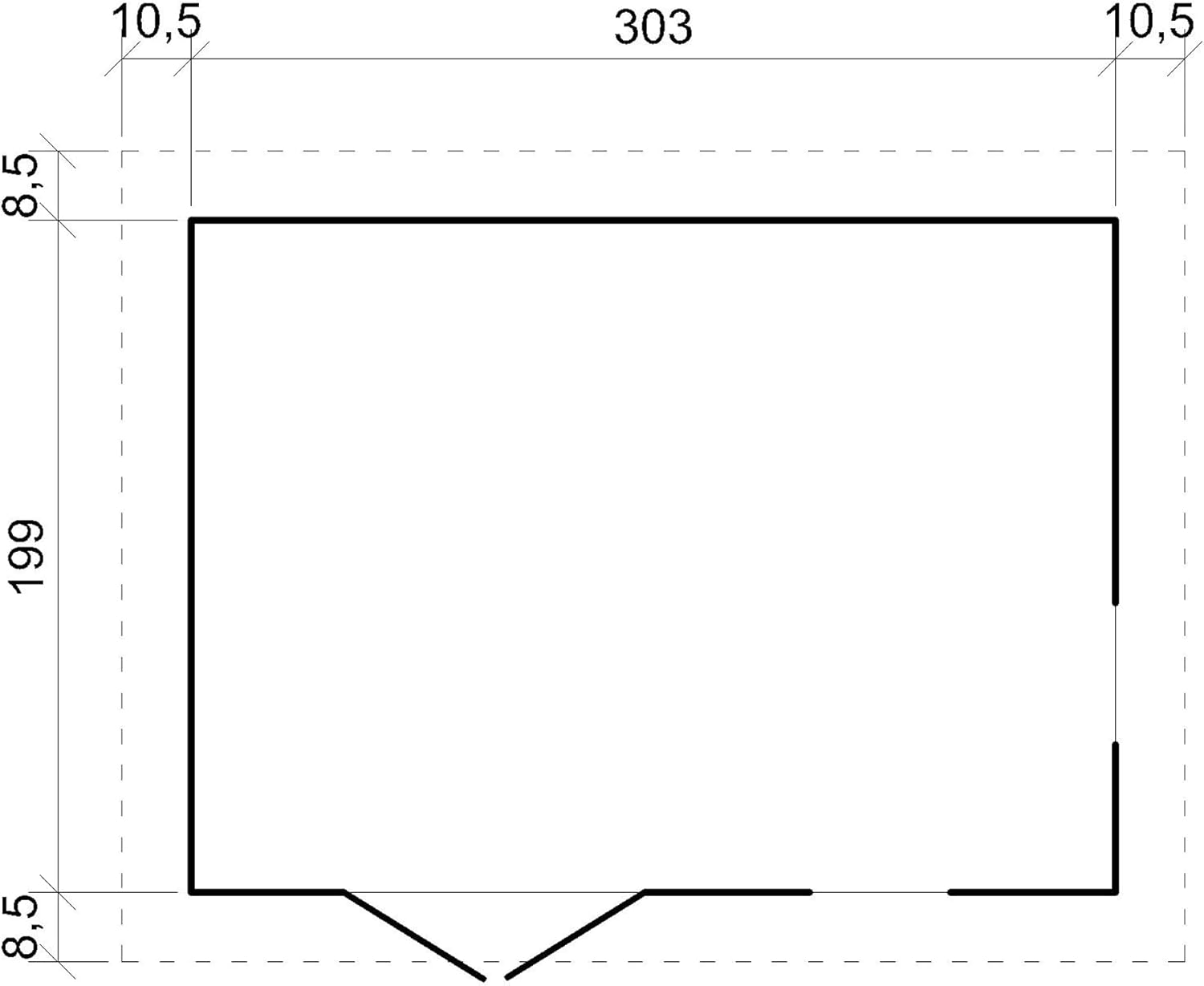 Abri de Jardin en Bois Exterieur avec Les PLANCHERS IMPRÉGNÉ- Cabane de Jardin en Pin/épicéa-H226x324x216 cm/6m2- Construction de Panneaux- Rangement pour vélos, Remise à Outils- Timbela M334+M334G