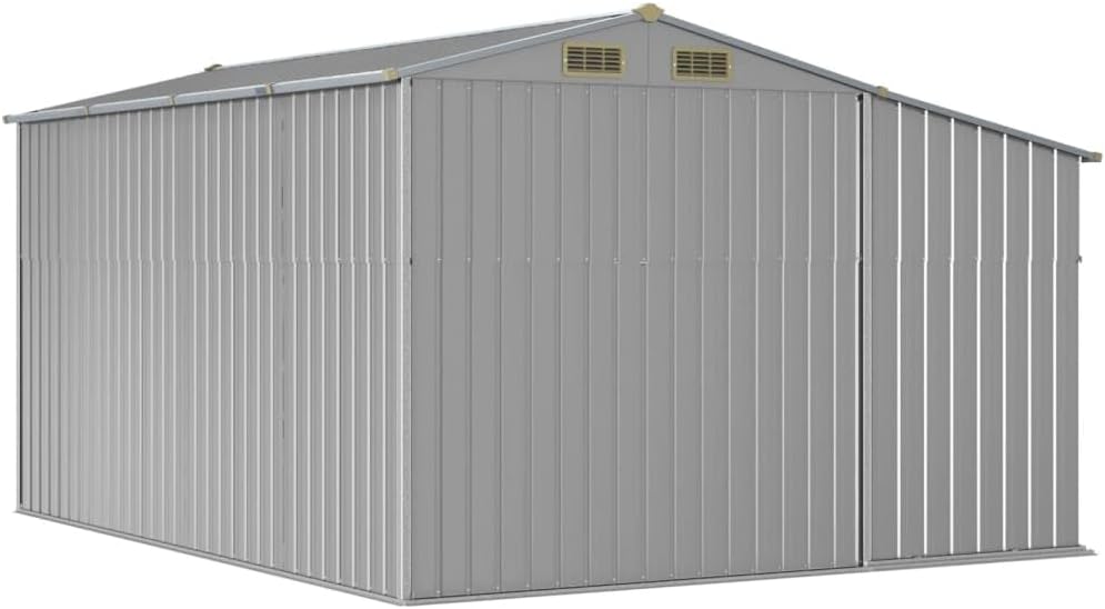 vidaXL Abri de Jardin Gris 277x365,5x179 cm Acier galvanisé