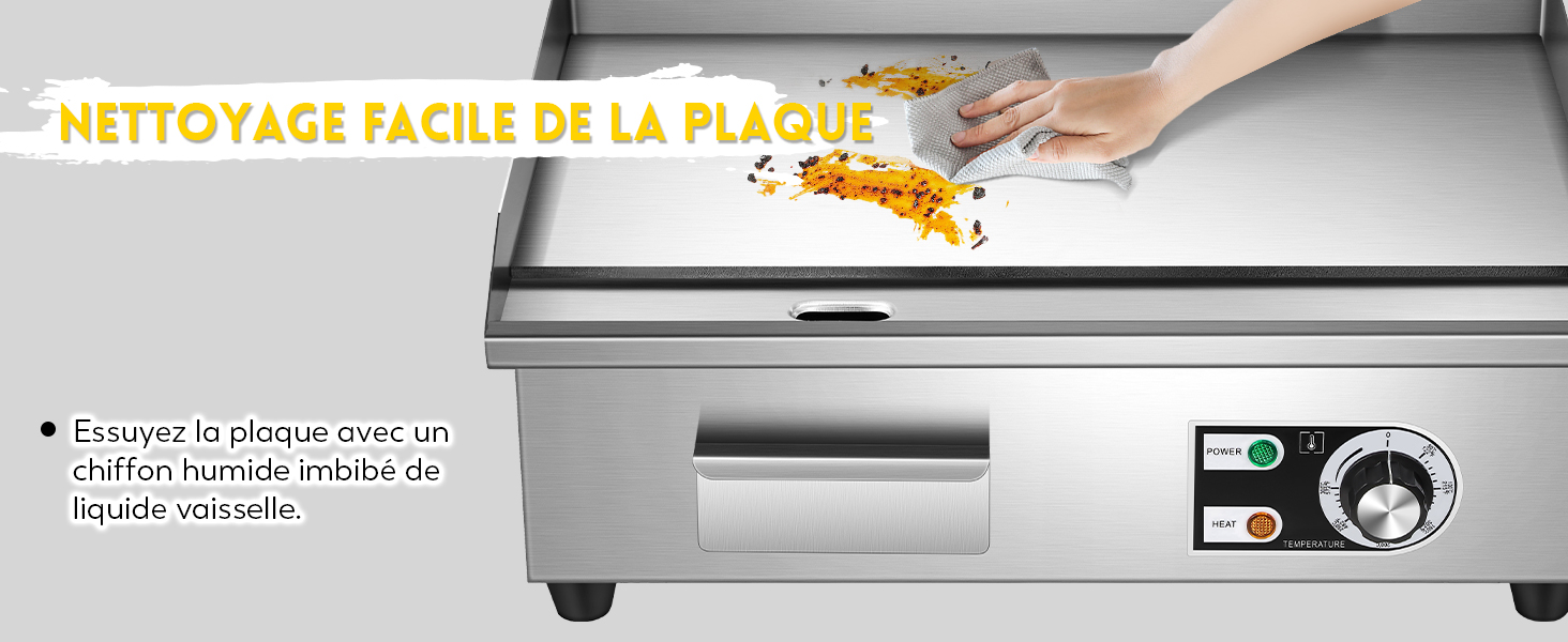 Moongiantgo Plancha Électrique Professionnelle 22" 3000w