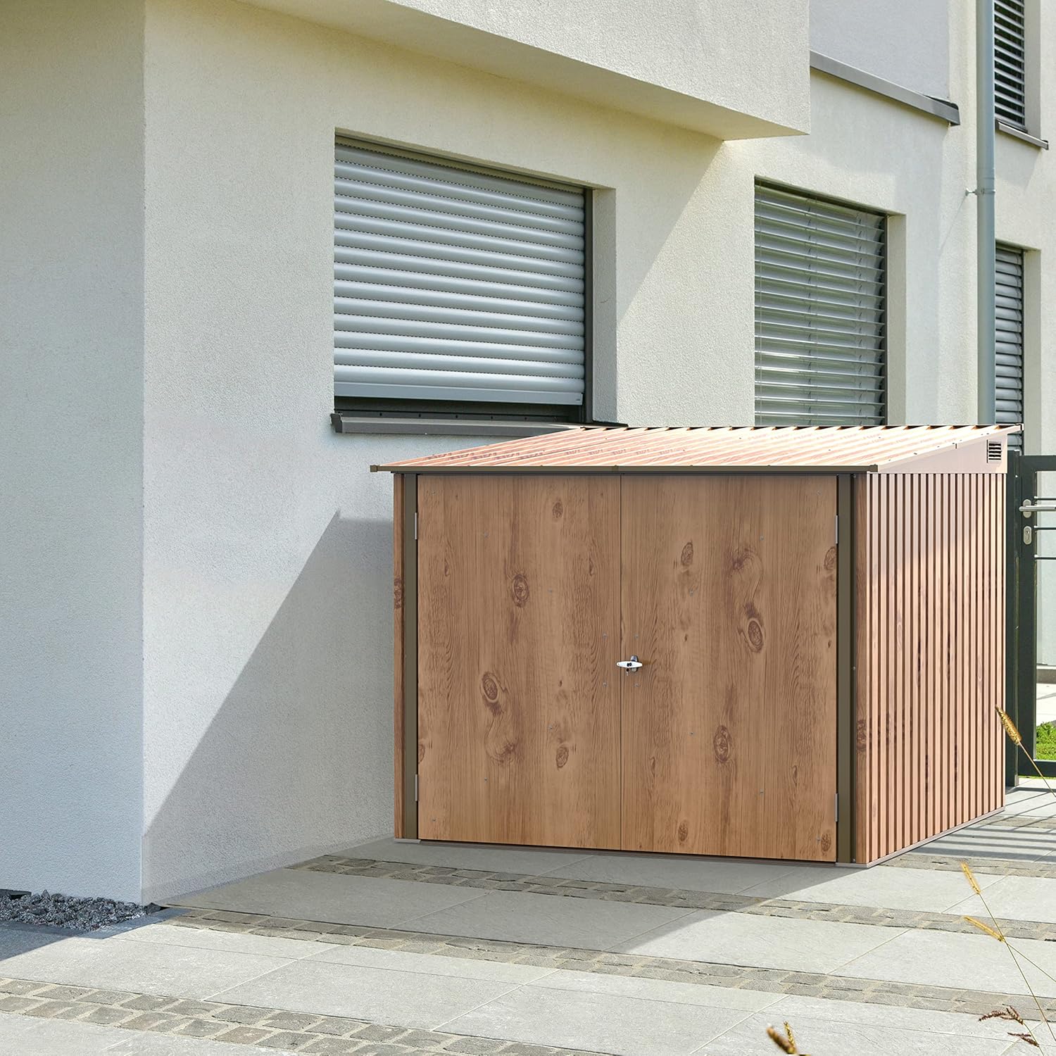 Duramax - Abri à vélos 4 vélos - 203x202x140 cm - métal, portes verrouillables