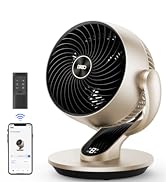 avec support réglable, télécommande et contrôle par application pour smartphone. Comprend une base blanche et une conception de lame noire pour une circulation d'air efficace.