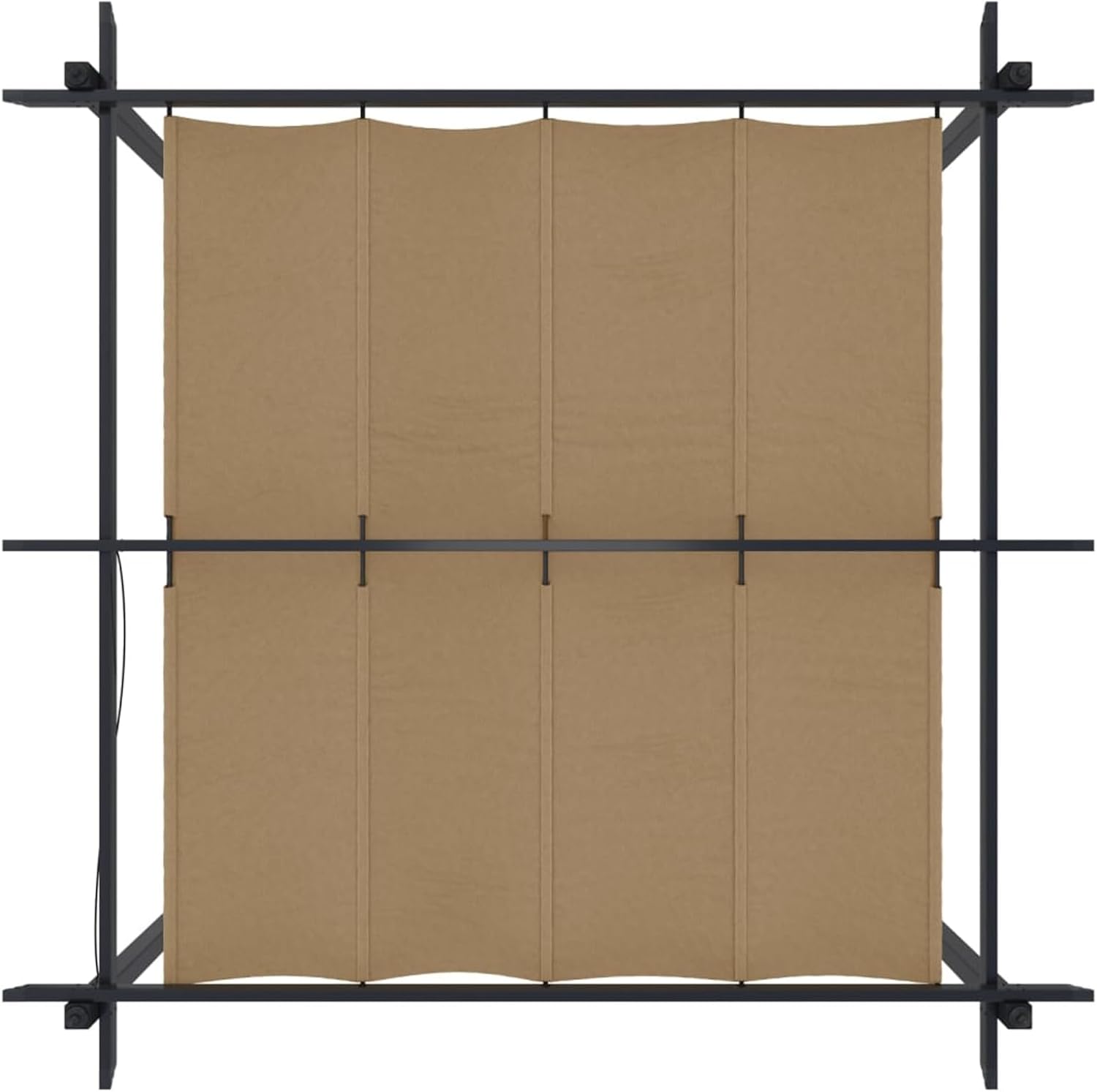Homgoday - pergola extensible toit ouvrant - 3x3m - UV, jardin, taupe