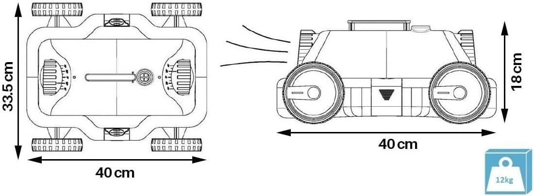 Bestway - robot piscine Mia - fond plat - nettoyage automatique, 58478
