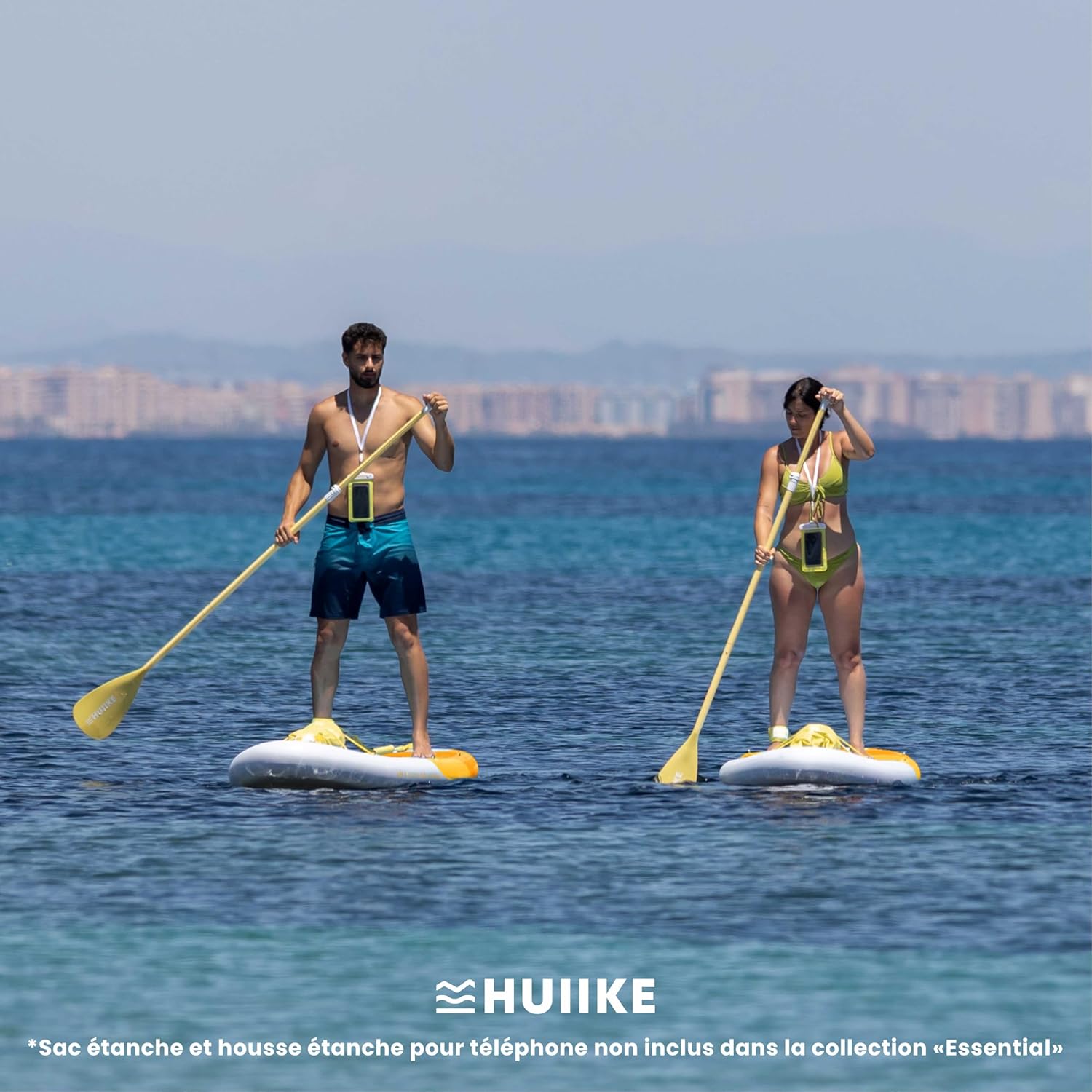 HUIIKE Paddle Gonflable Adulte avec Accessoires Inclus, Pagaie, Ailerons, Pompe. Planche de Stand Up Paddle Grande Stabilité et Résistance. 305 x 84 x 15 cm, Jusqu'à 130 kg