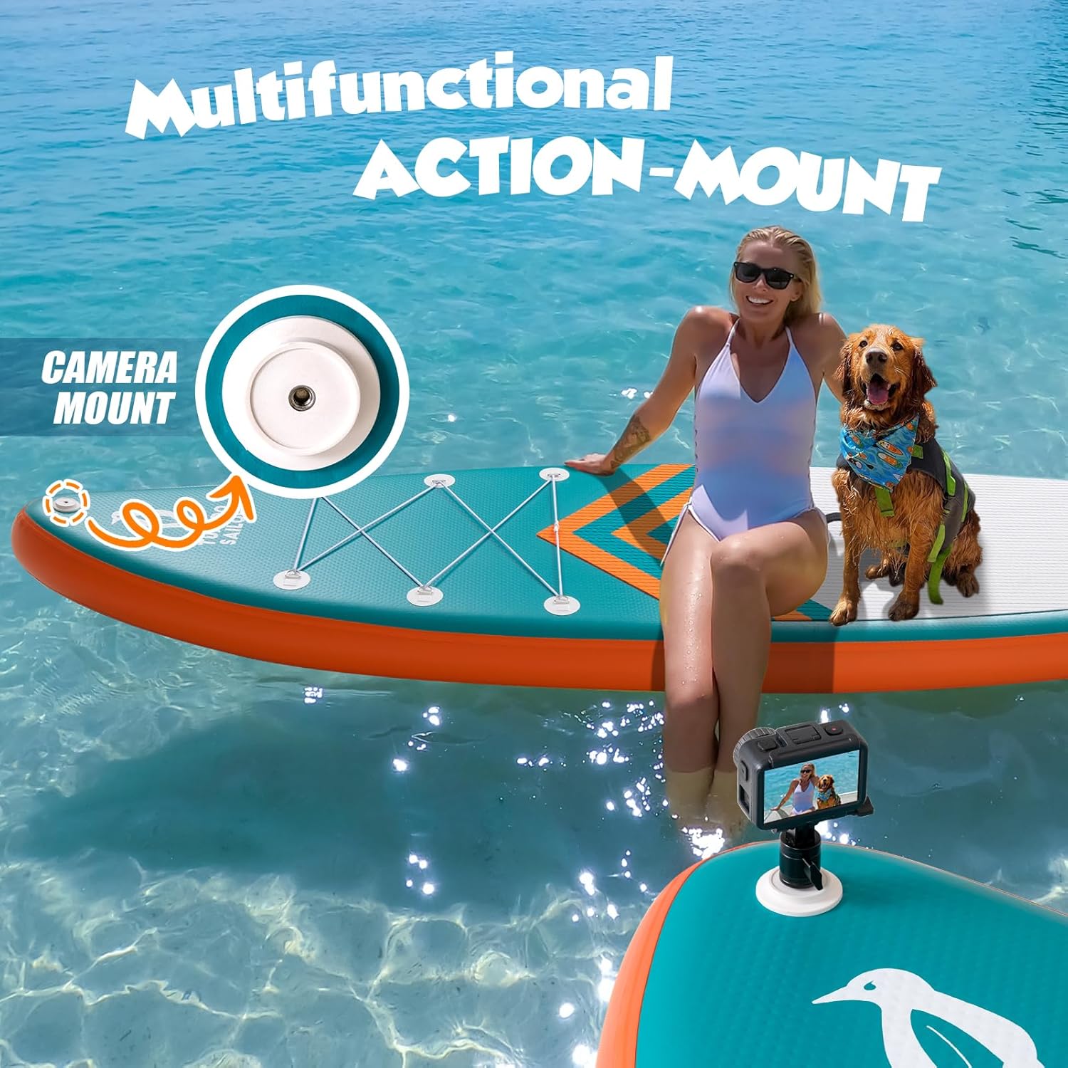 Tuxedo Sailor Paddle Gonflable Adulte, Planche de Stand Up Paddle Gonflable, Sup Paddle Board Gonflable avec Accessoires Complets, Planche de Surf Paddle