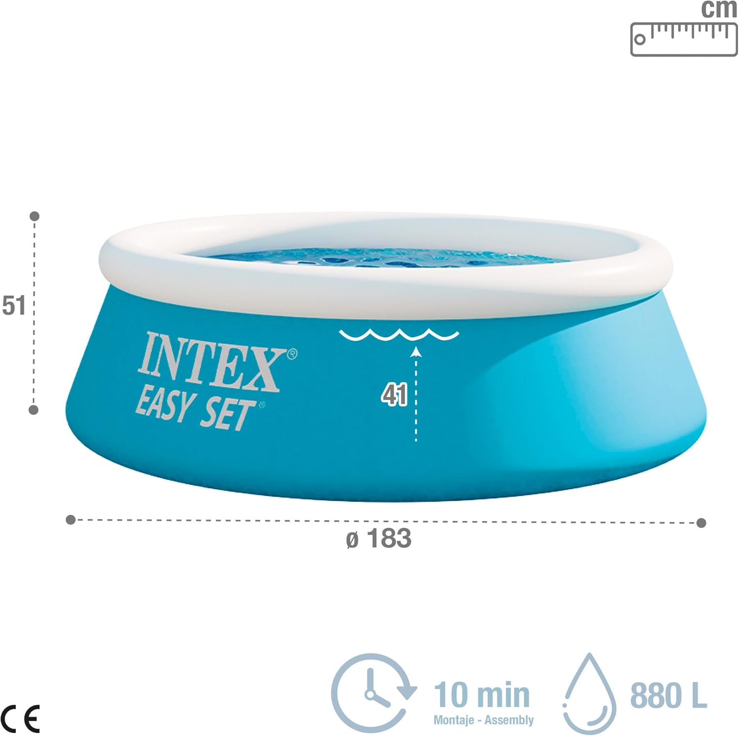 Intex piscinette Easy Set autoportante (ø) 1,83 x (h) 0,51m