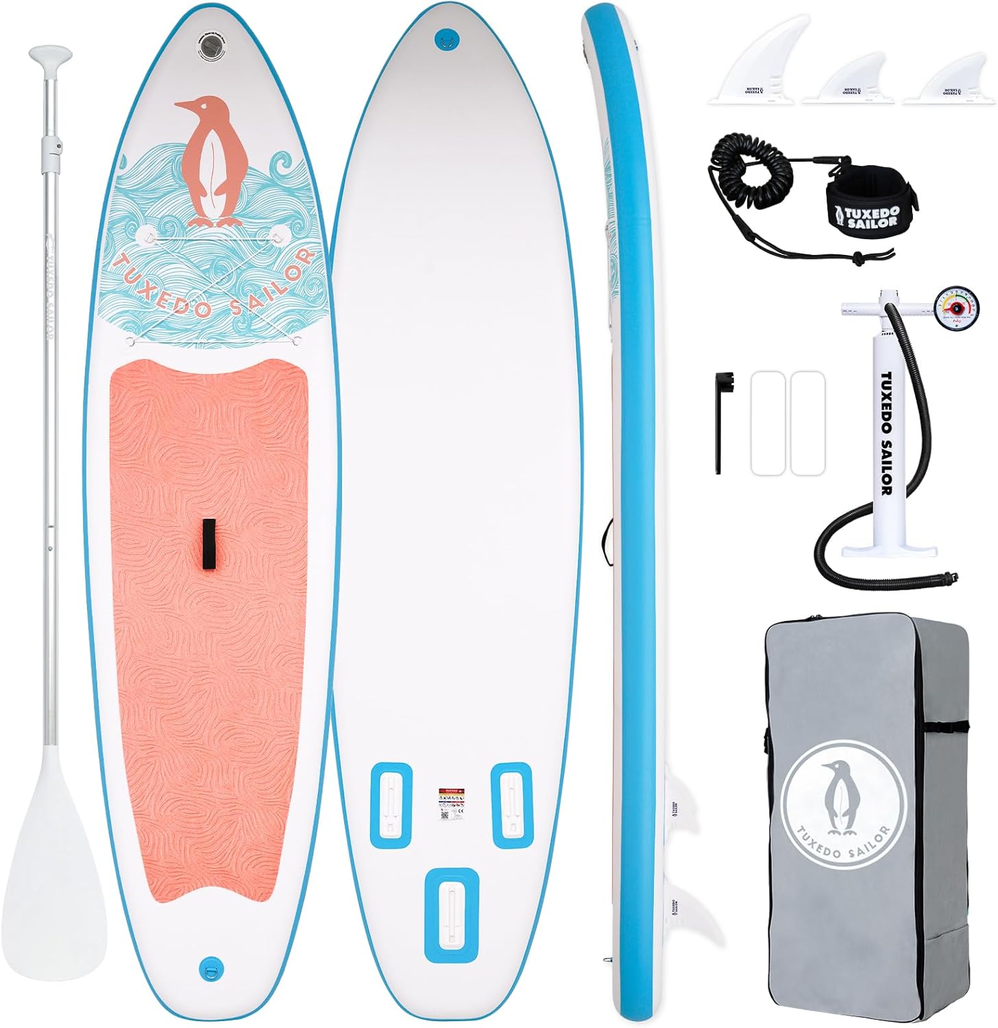Tuxedo Sailor - SUP gonflable adulte 320cm - stable, kit complet