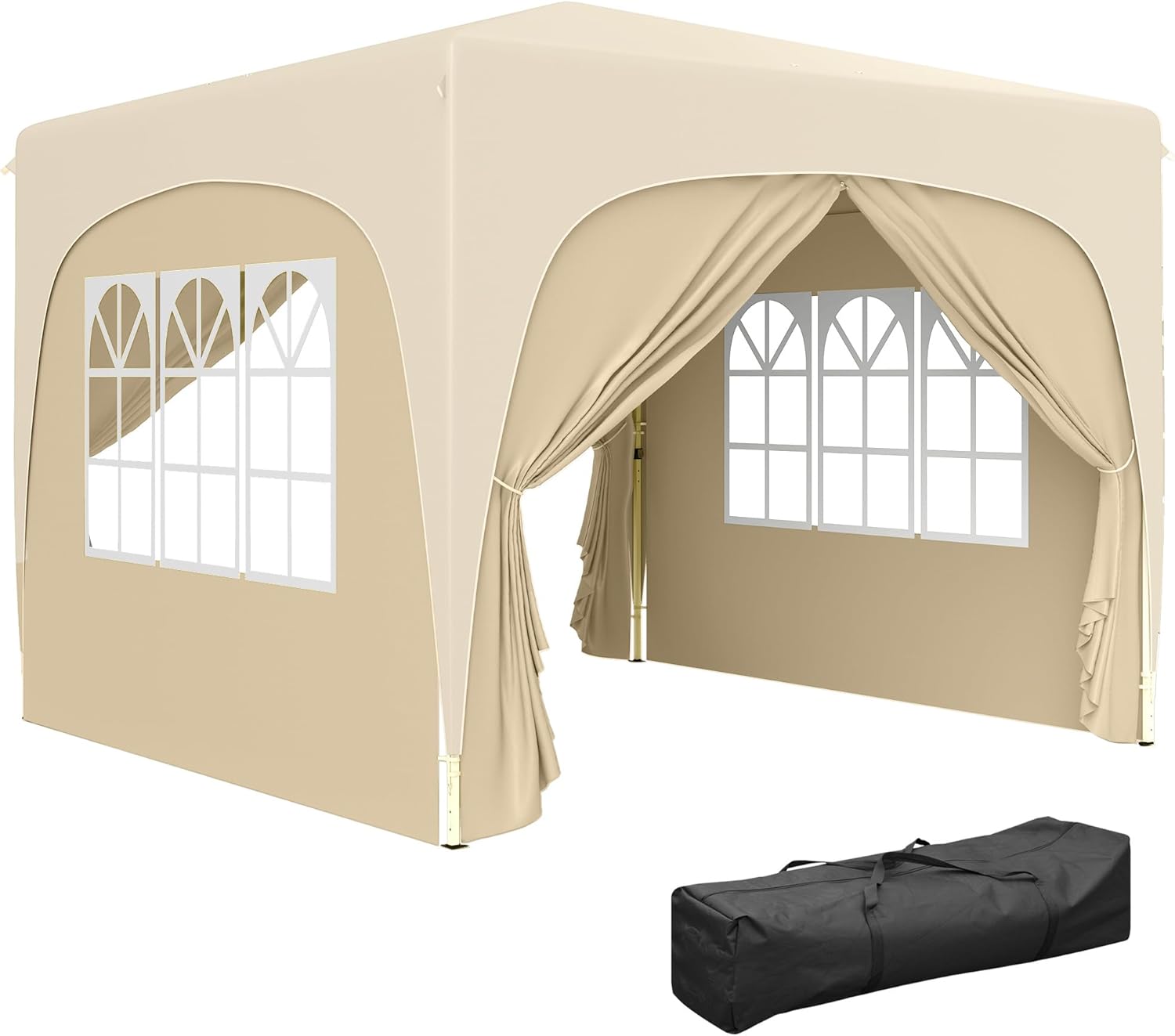 Outsunny - Tonnelle pliante 3x3 m - UPF50+, hauteur réglable, sac inclus