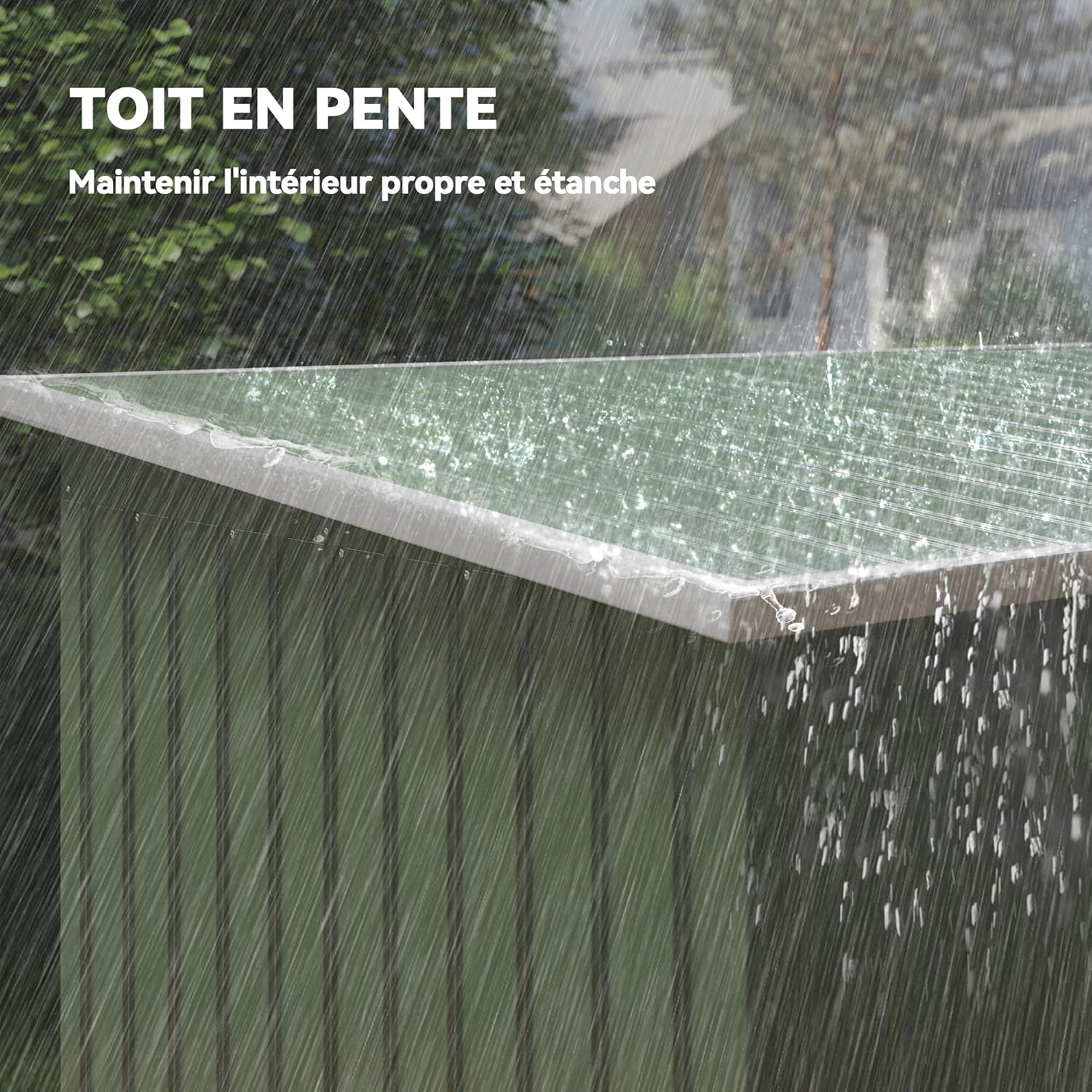 Outsunny - abri jardin XXL acier galvanisé 3,6 m² - 280x130x172 cm, portes coulissantes, kit fondation