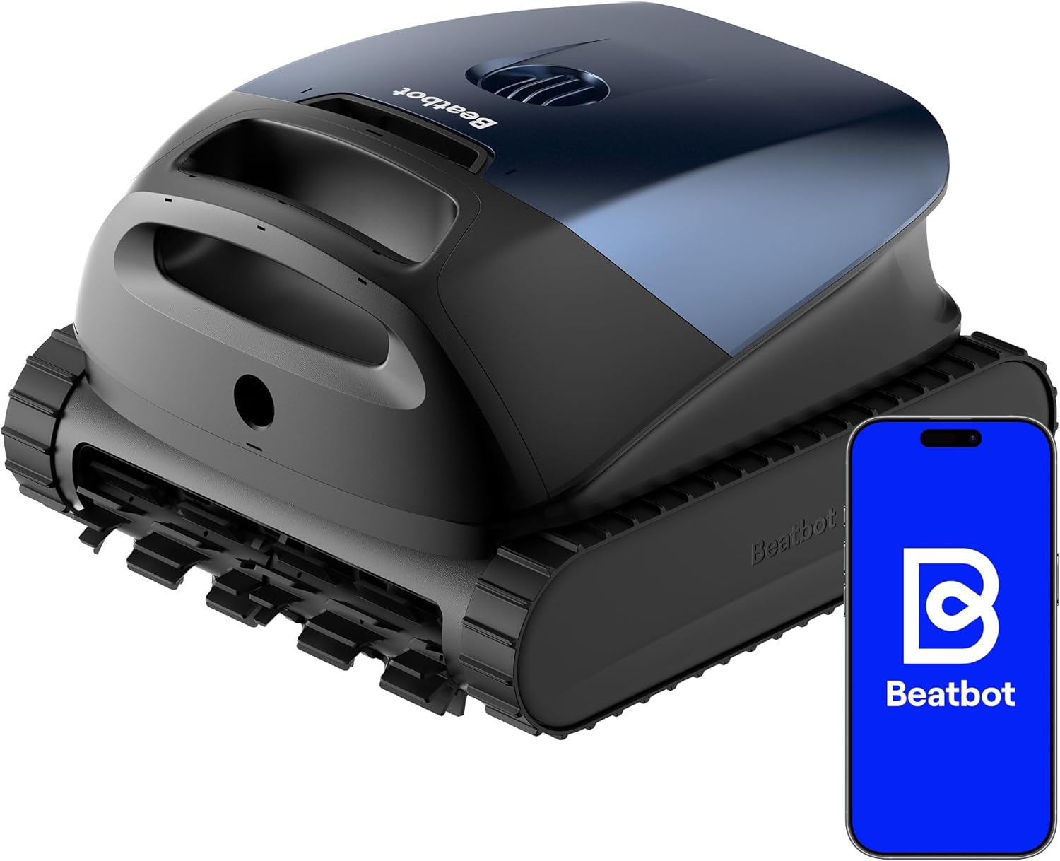 Beatbot Sora 10 Robot piscine sans fil — Fond/parois/ligne d'eau/plages immergées, puissance d'asp. 25 700 LPH, stationnement intelligent à la ligne d'eau, capacité du filtre 5L, 300 min, Bleu Profond