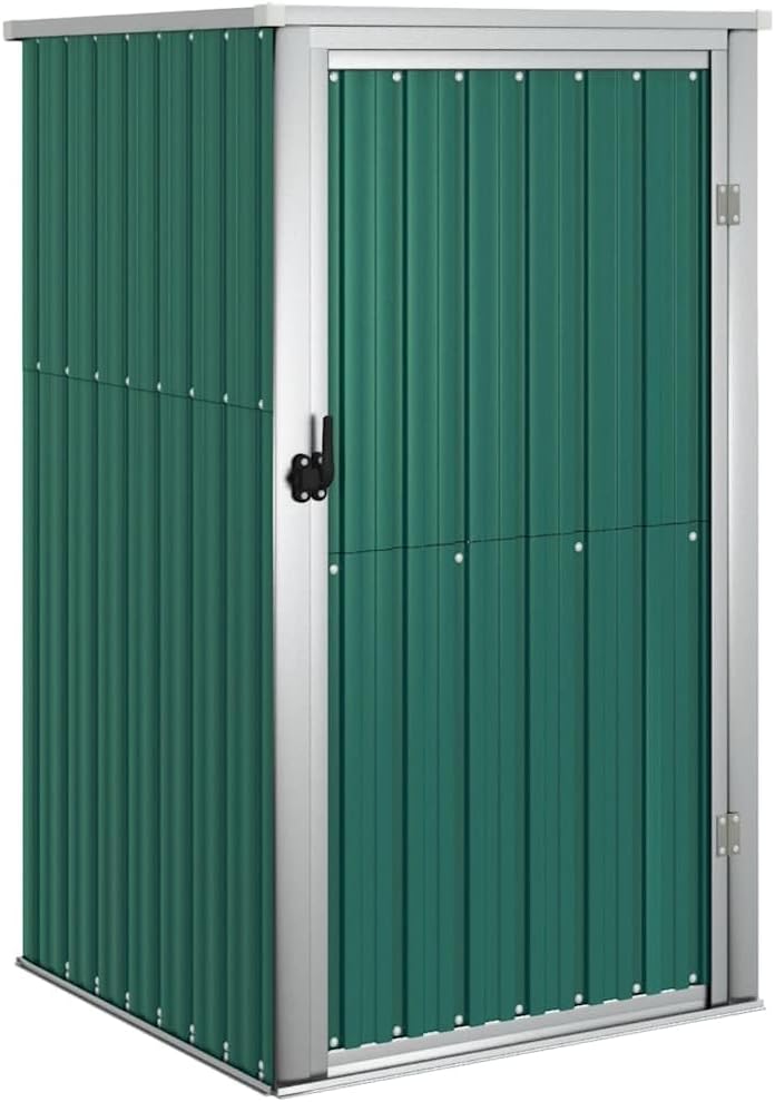 vidaXL Abri de jardin - Abri de jardin Vert - 88 x 89 x 161 cm - En acier galvanisé