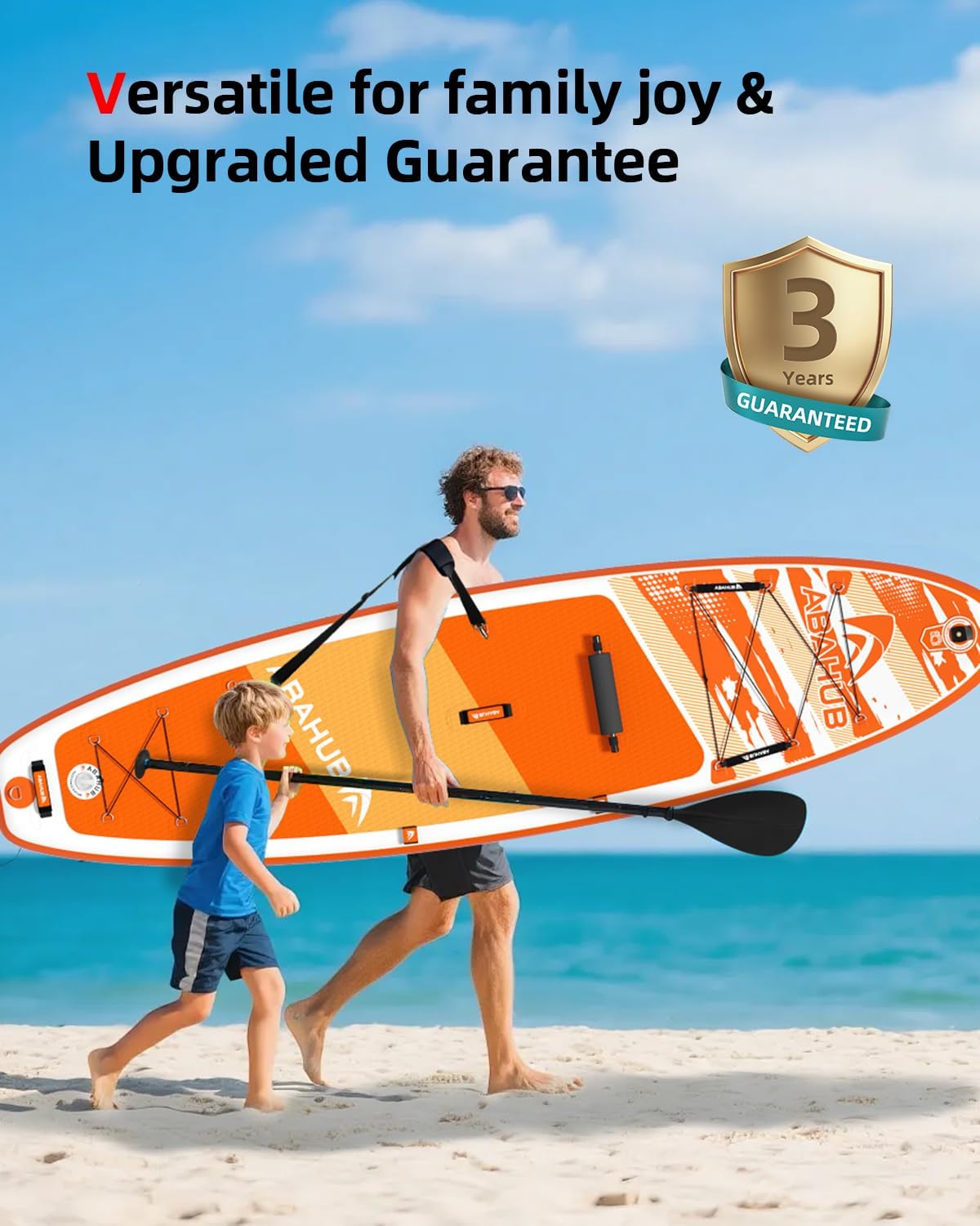 Abahub - Paddle Gonflable Adulte avec Siège - 320x78/84x15cm - Planche de Stand Up Paddle avec pagaie aluminium réglable