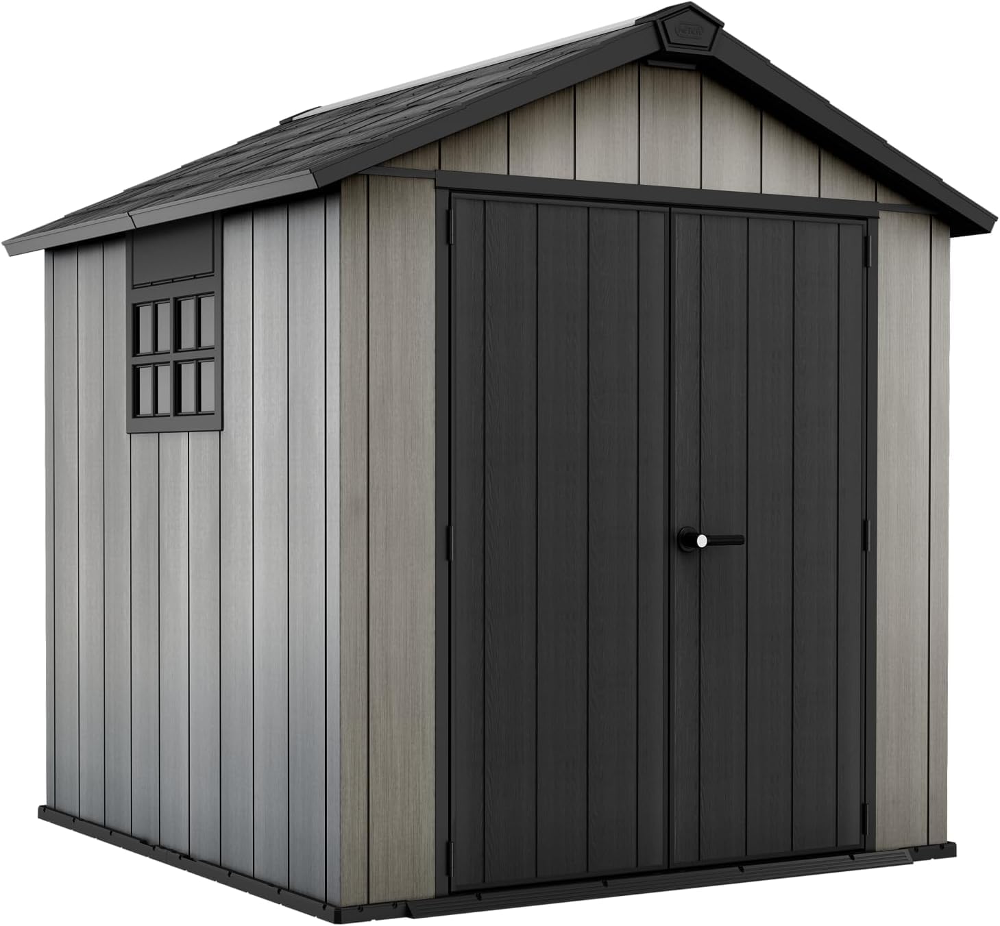 KETER - Oakland abri de jardin résine 4,5 m² double porte bois 757