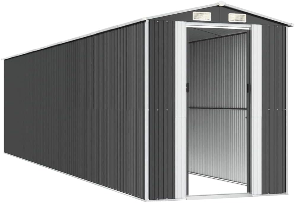 Générique Abri de Jardin Anthracite 192x855x223 cm Acier galvanisé,Structures extérieures, Cabanes & abris de Jardin,3147457
