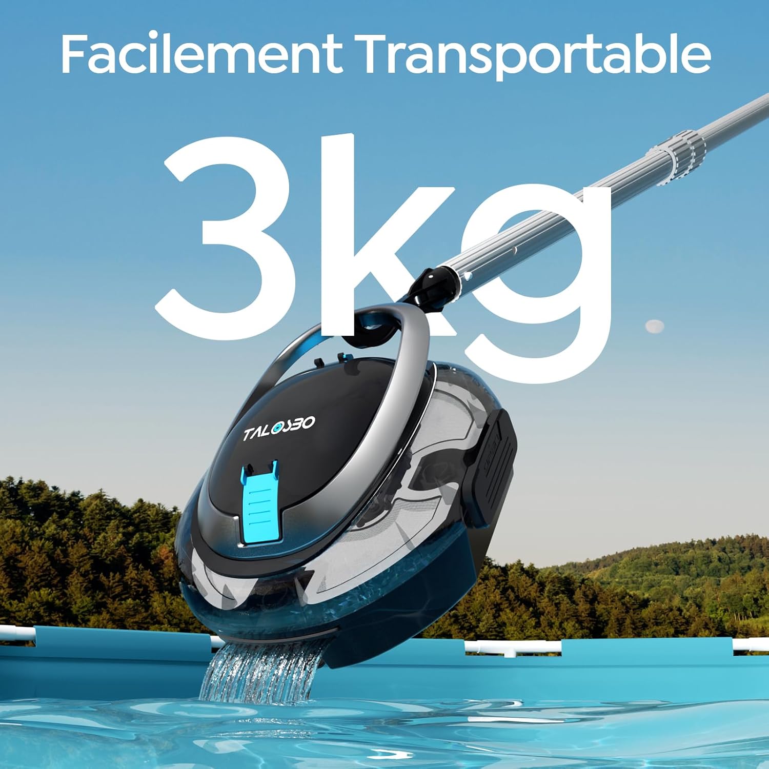 TALOSBO - S2 Série - Robot piscine double filtration, 90min autonomie, stationnement auto - 2026 TALOSBO S2
