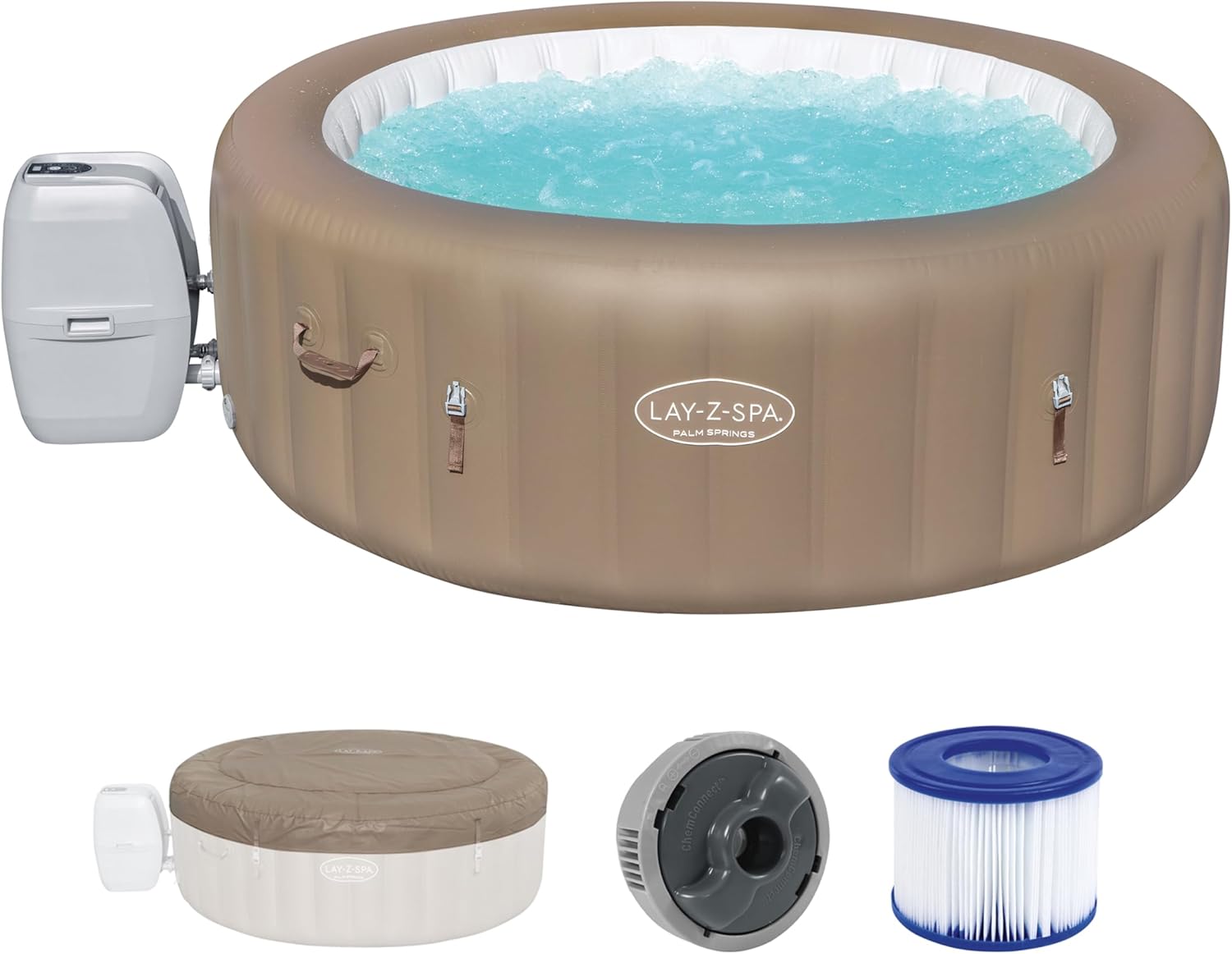 Lay-Z-Spa - Palm Springs - 196x71cm - 140 jets, 4/6 places, filtration cartouche