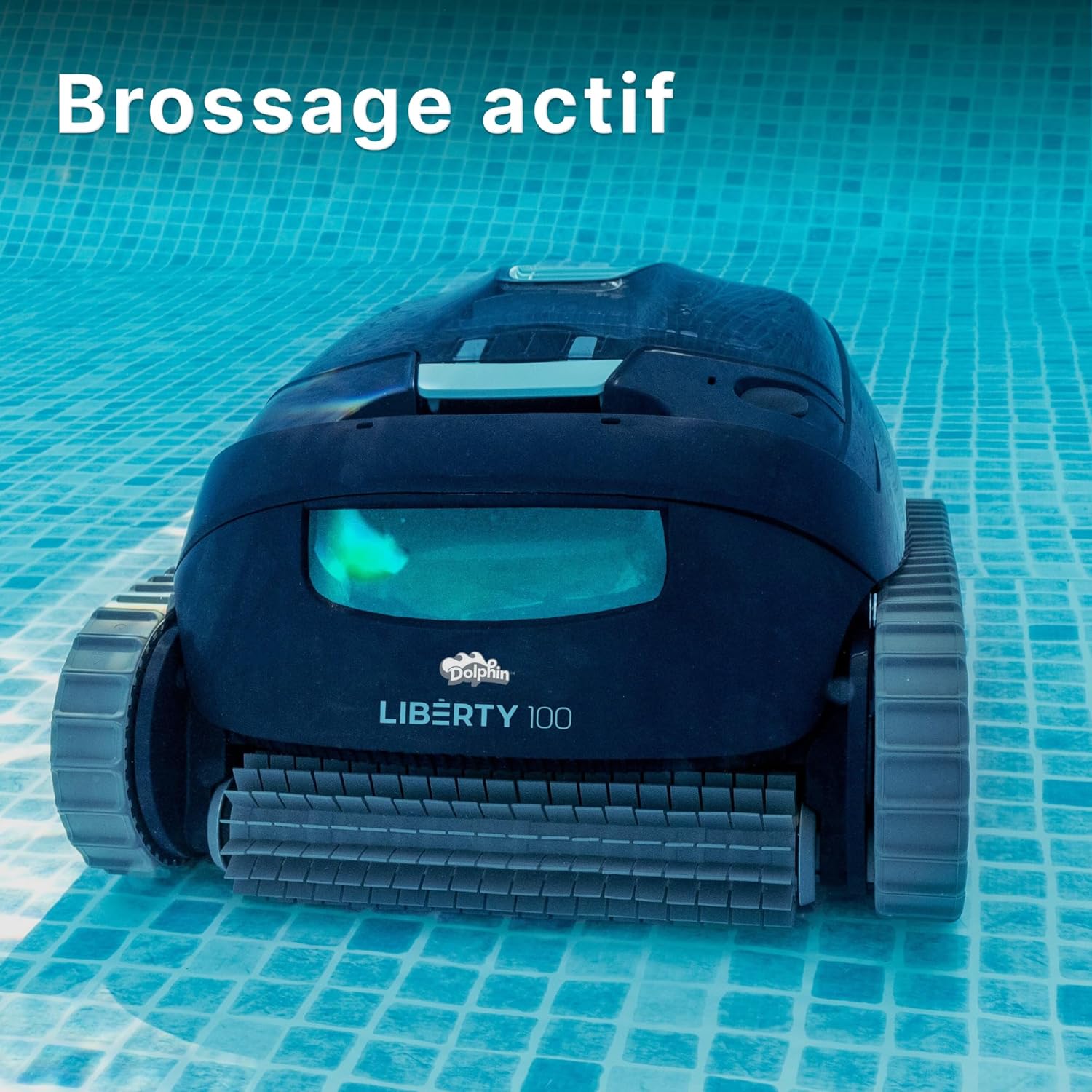 Dolphin Liberty 100 Aspirateur Piscine sans Fil, Robot Piscine Fond et Parois, Système de Filtration Fine, 120Min d'Autonomie, pour Piscines Enterrées & Hors Sol Jusqu’à 10 m
