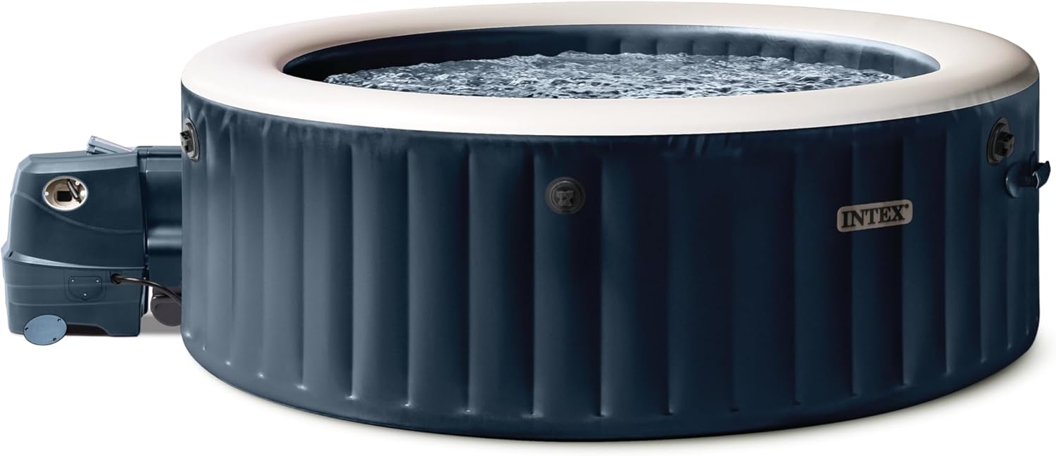 Intex - Pure Spa série 4 places - Bleu Navy - Gonflable, chauffant - 28430NP