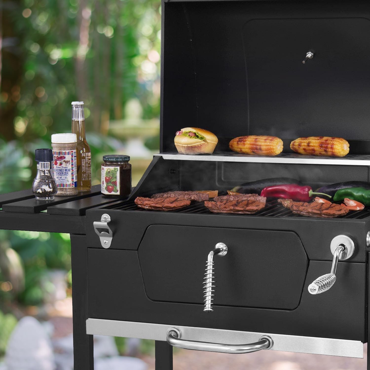 BRIGROS - MasterCook - barbecue acier roues thermomètre double grille