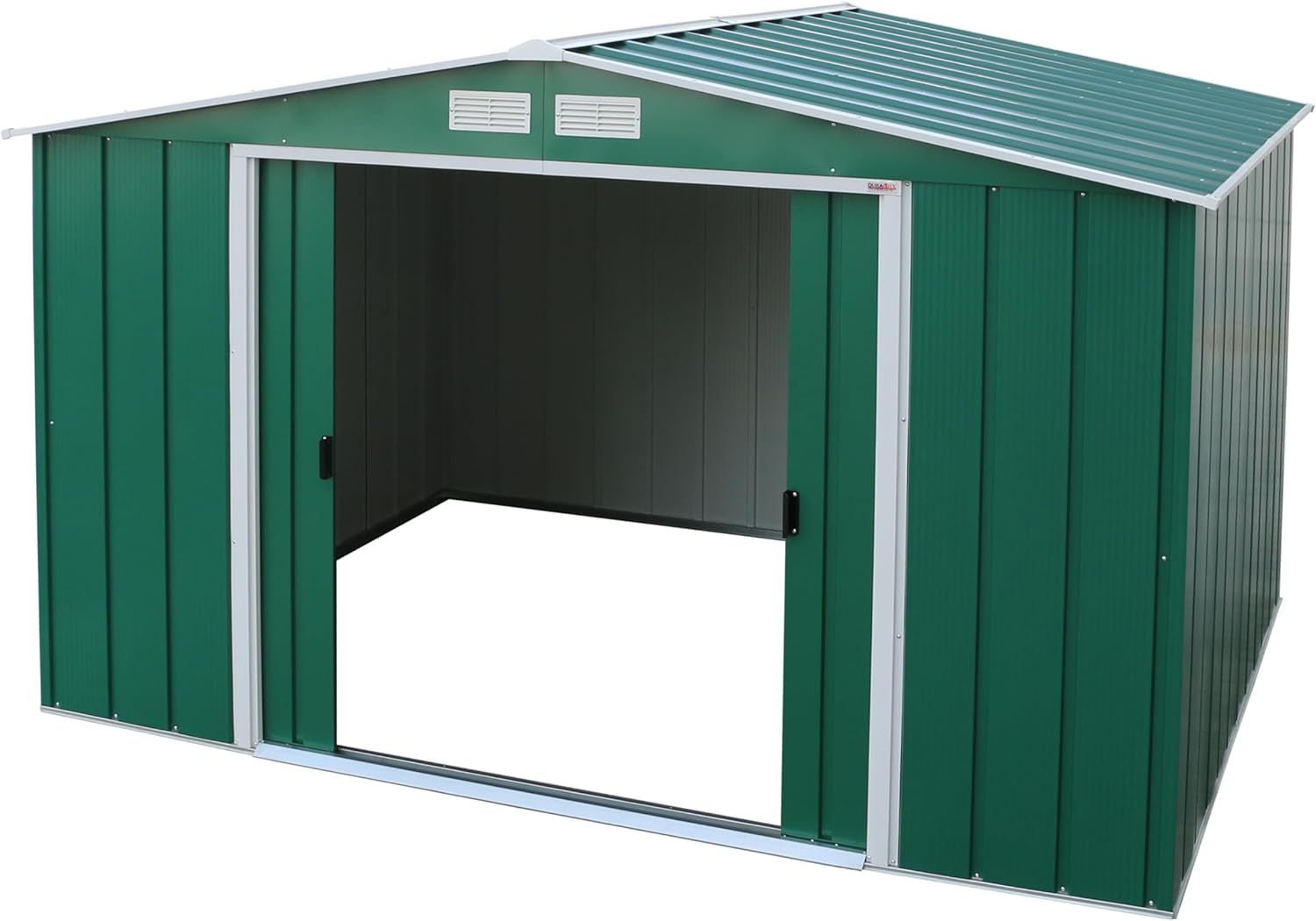 Duramax - ECO 10x8 - 7,28m² - Abri métal renforcé, toit acier vert
