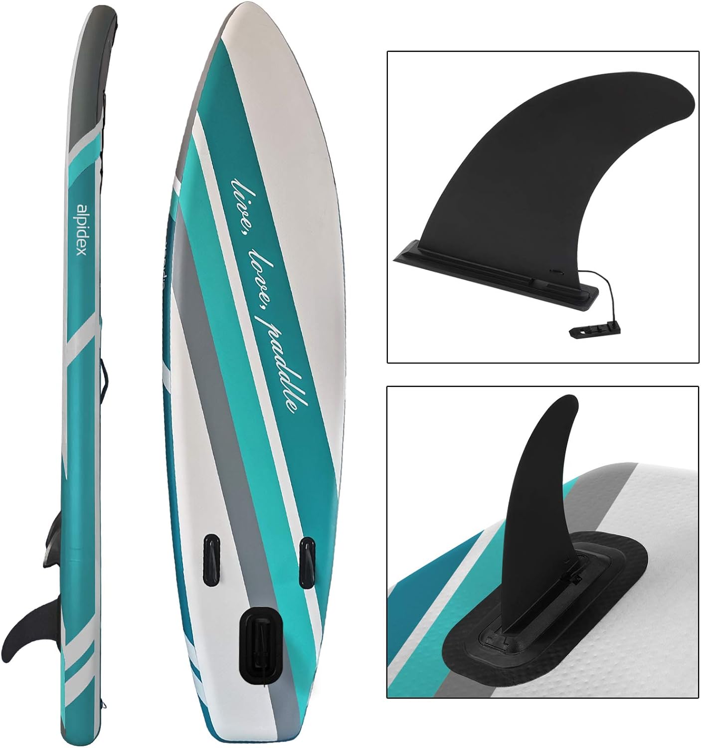 ALPIDEX - Stand Up Paddle Board 320x76x15 cm, gonflable, kit complet