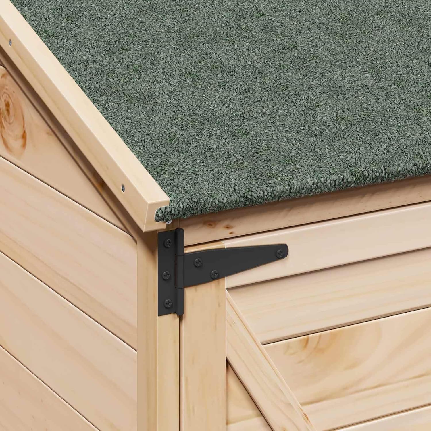 vidaXL - Abri de jardin bois naturel - 106x56x176,5cm - spacieux, aéré, résistant intempéries