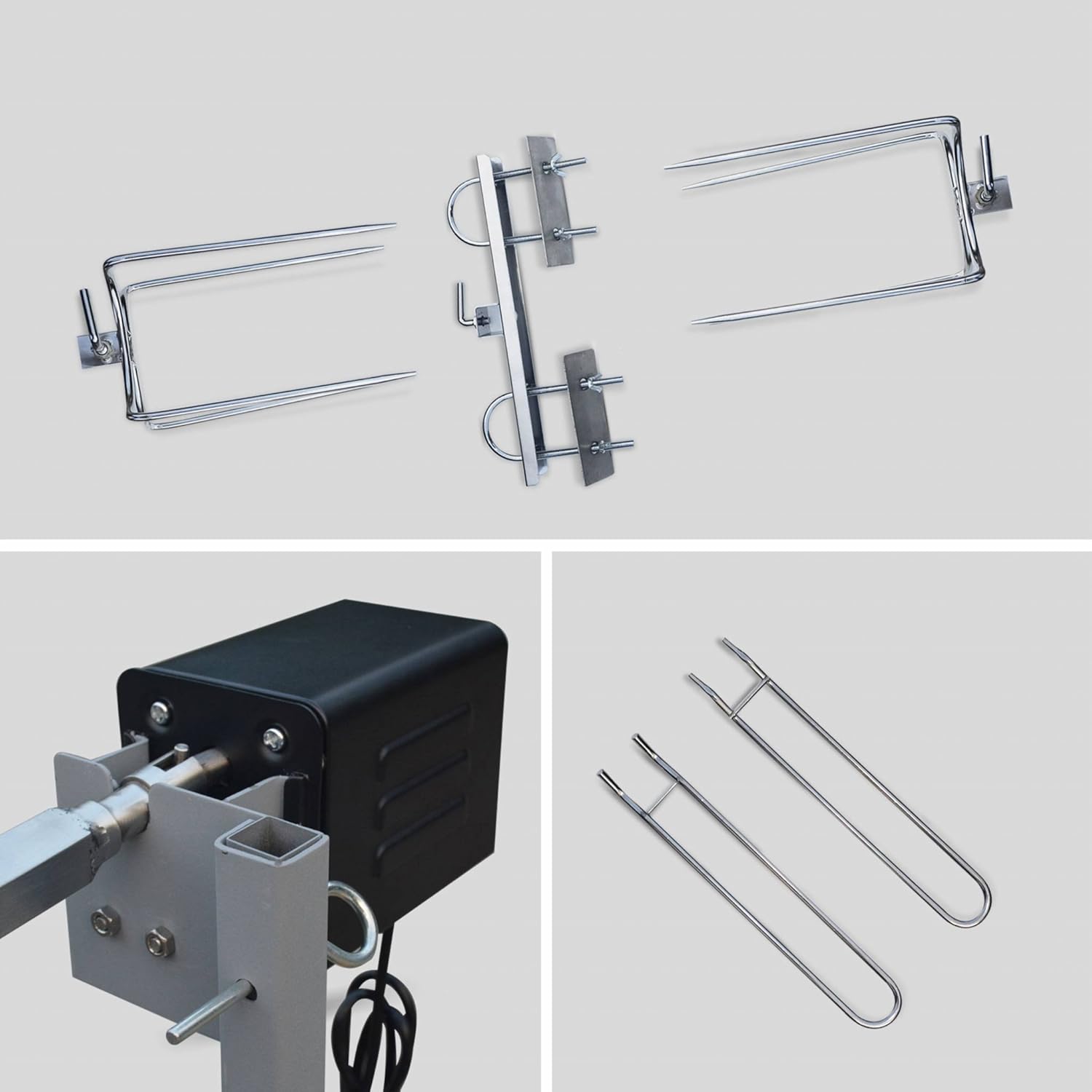 Alice's Garden - Mathurin Inox - rôtissoire inclinable, moteur barbecue, grillades réception