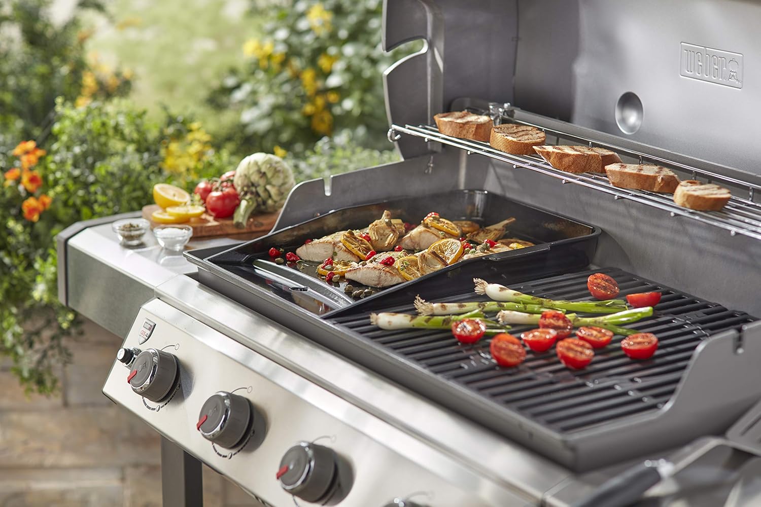 Weber - Plancha Genesis II 400/600 - 57x40cm - Fonte émaillée - 7665
