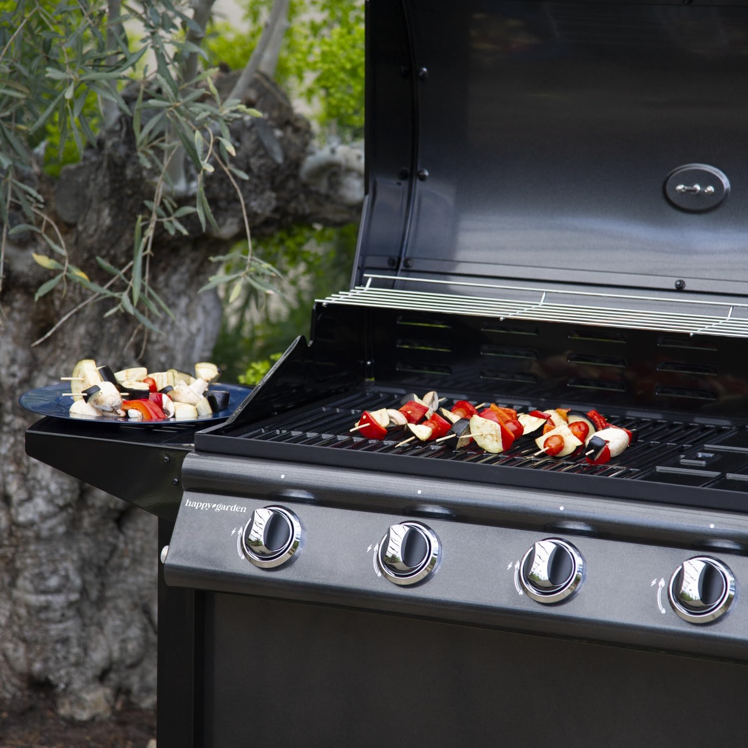 Happy Garden - Barbecue gaz RENO - 4 brûleurs 14kW avec thermomètre