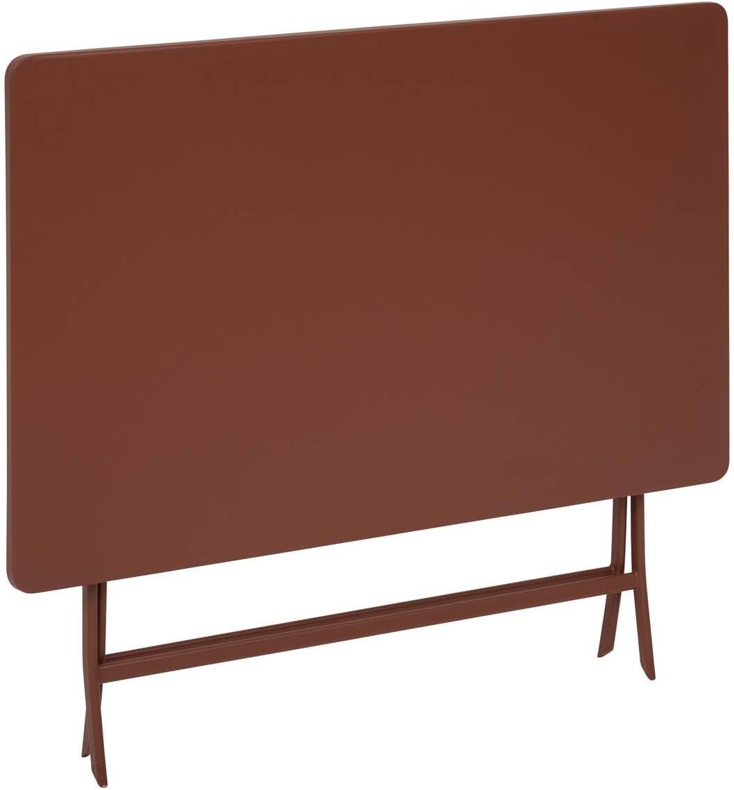 Hespéride - Greensboro - 110x70 cm - table pliante 4 places acier acajou